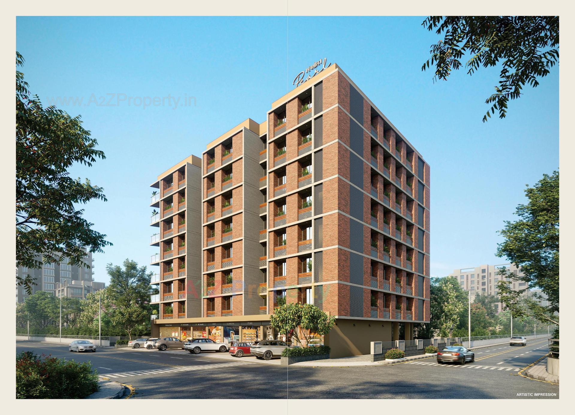 3D Elevation of real estate project Panchshil Pearl located at Usmanpura, Ahmedabad, Gujarat
