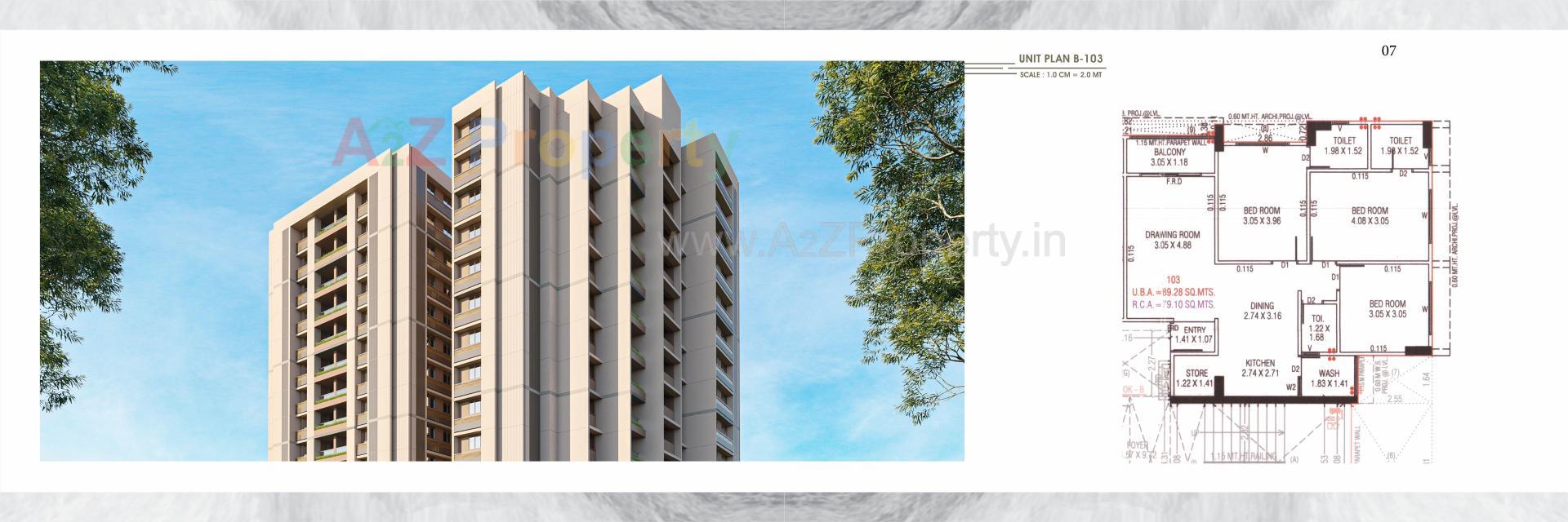 Layout of real estate project Panchshil Sundaram located at Khokhara, Ahmedabad, Gujarat