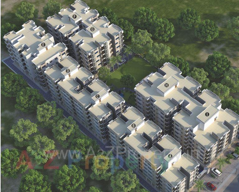 3D Elevation of real estate project Panchshlok Homes located at Tragad, Ahmedabad, Gujarat