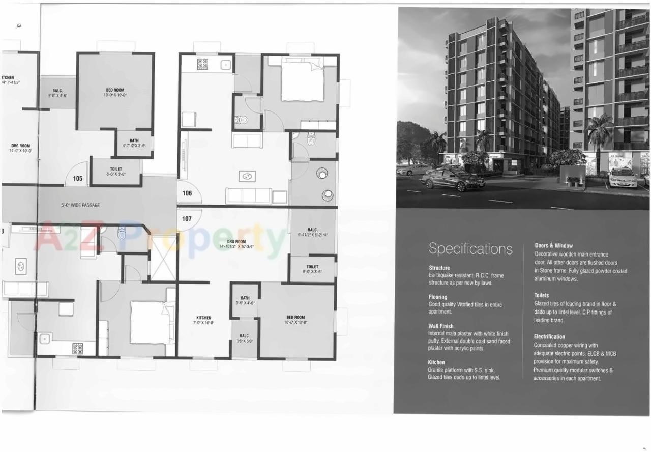 Layout of real estate project Panchshlok Homes located at Tragad, Ahmedabad, Gujarat