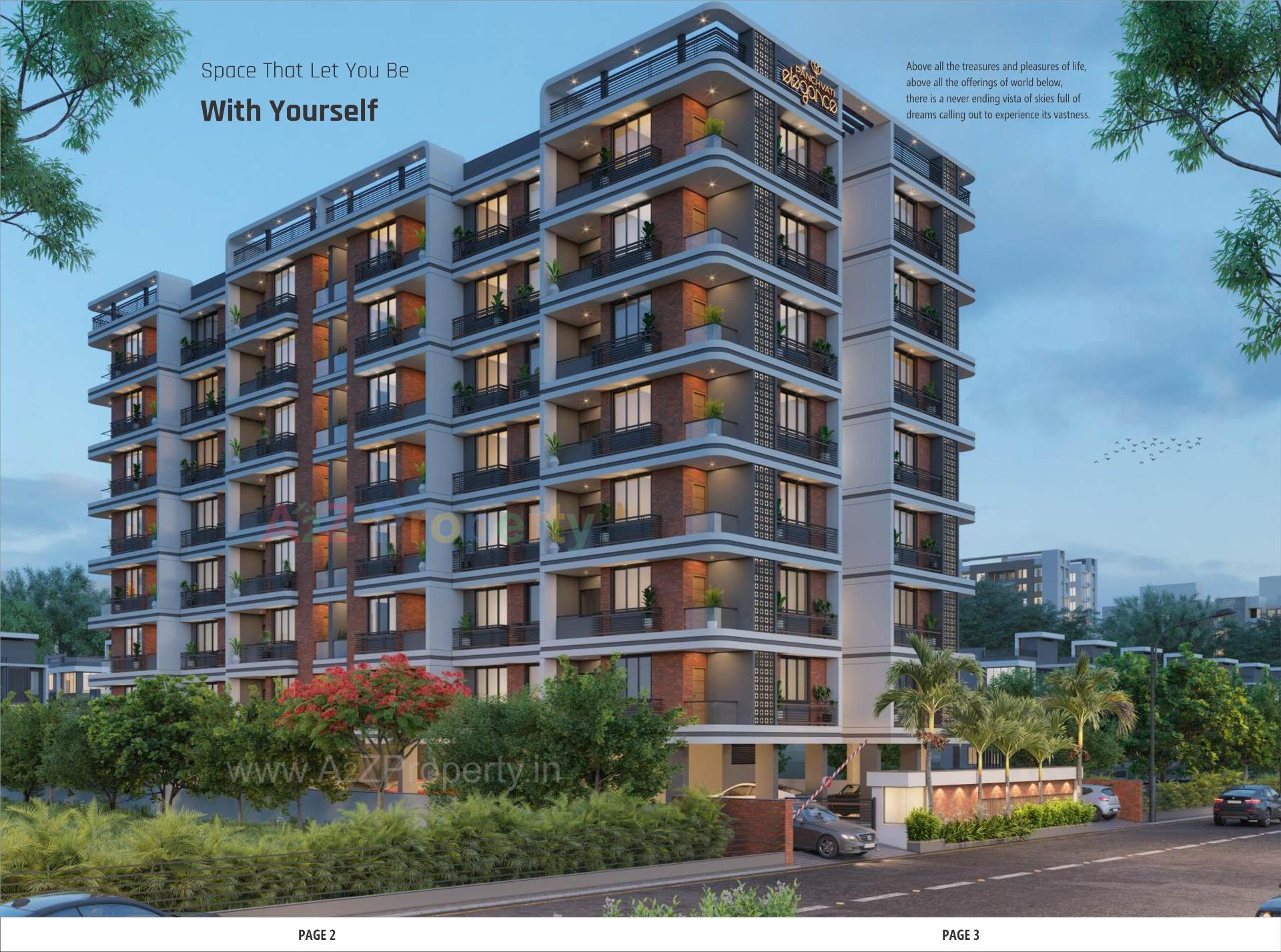 3D Elevation of real estate project Panchvati Elegance located at Vinzol, Ahmedabad, Gujarat