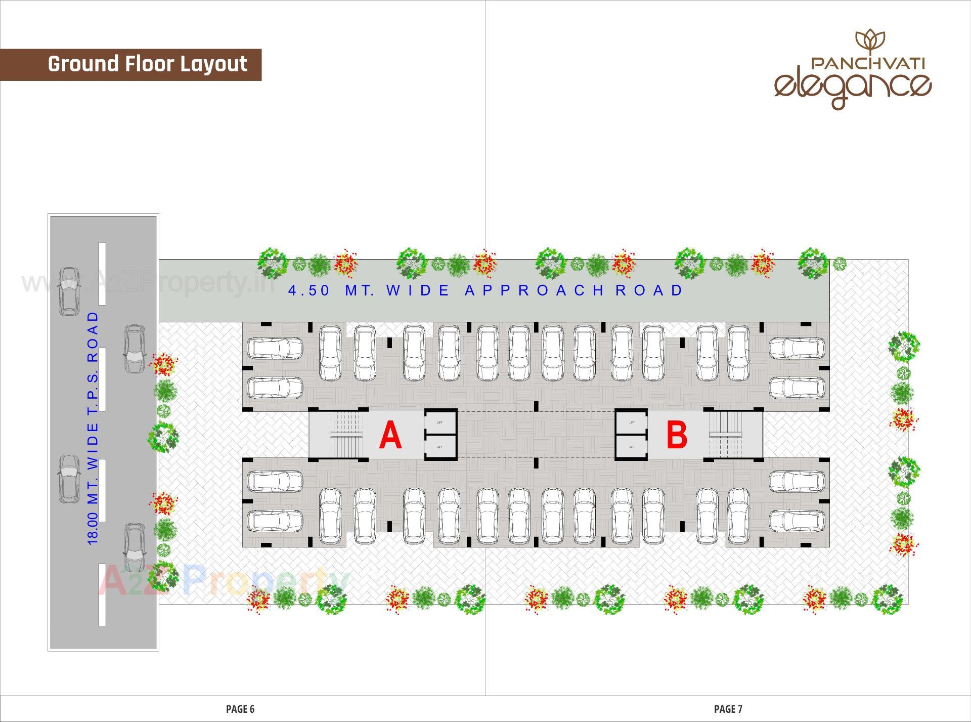 Layout of real estate project Panchvati Elegance located at Vinzol, Ahmedabad, Gujarat