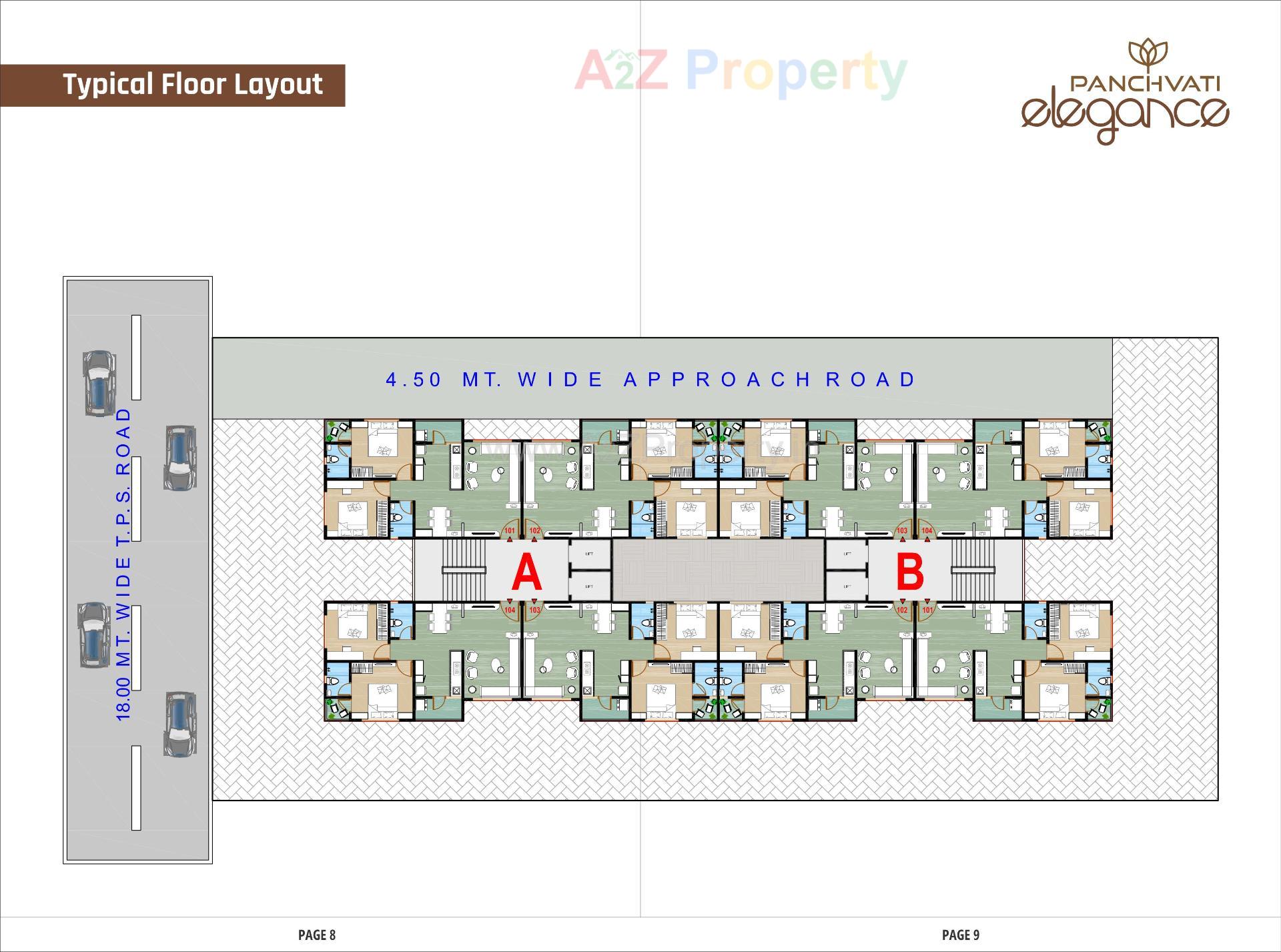 Layout of real estate project Panchvati Elegance located at Vinzol, Ahmedabad, Gujarat