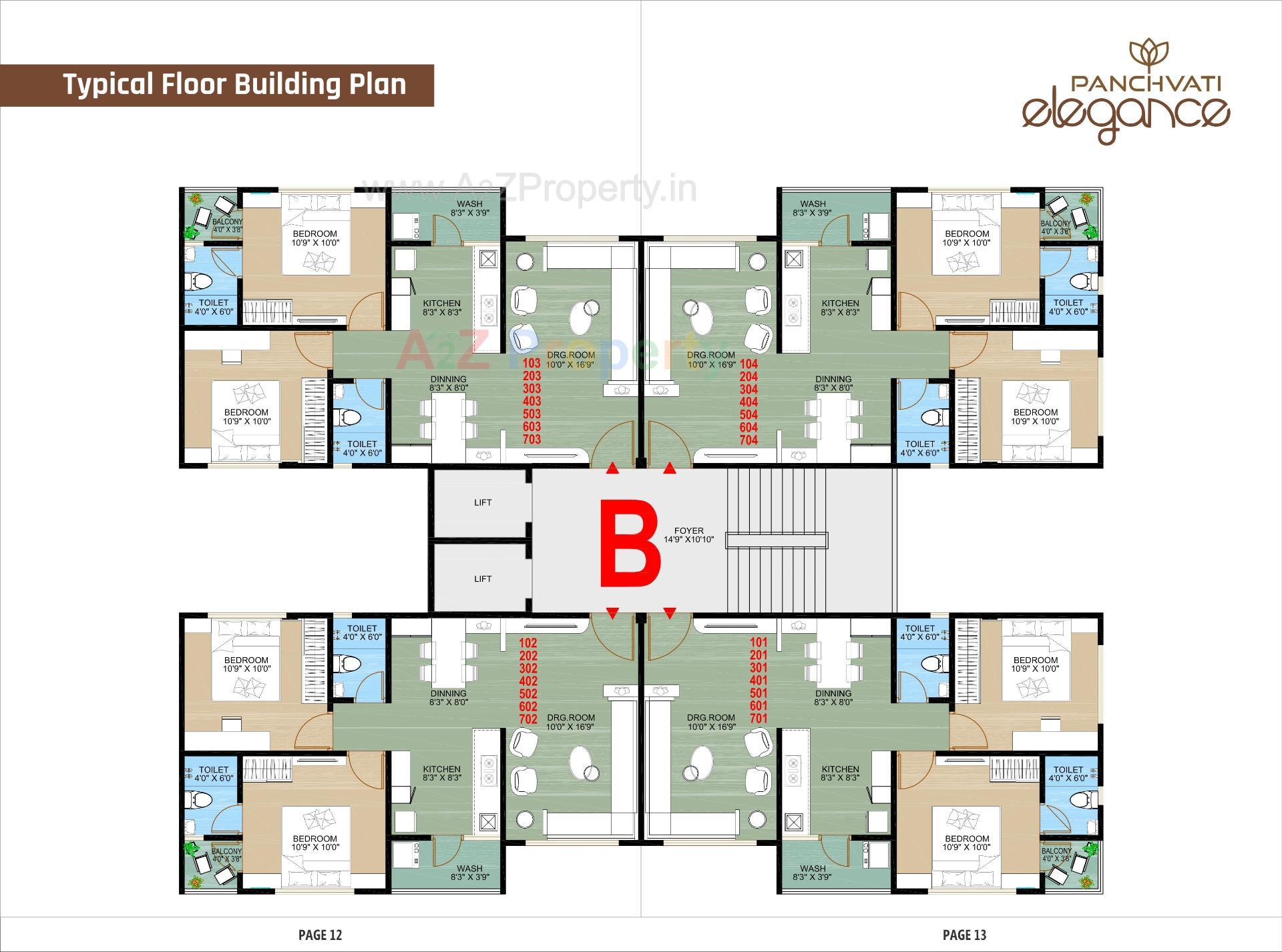 Layout of real estate project Panchvati Elegance located at Vinzol, Ahmedabad, Gujarat