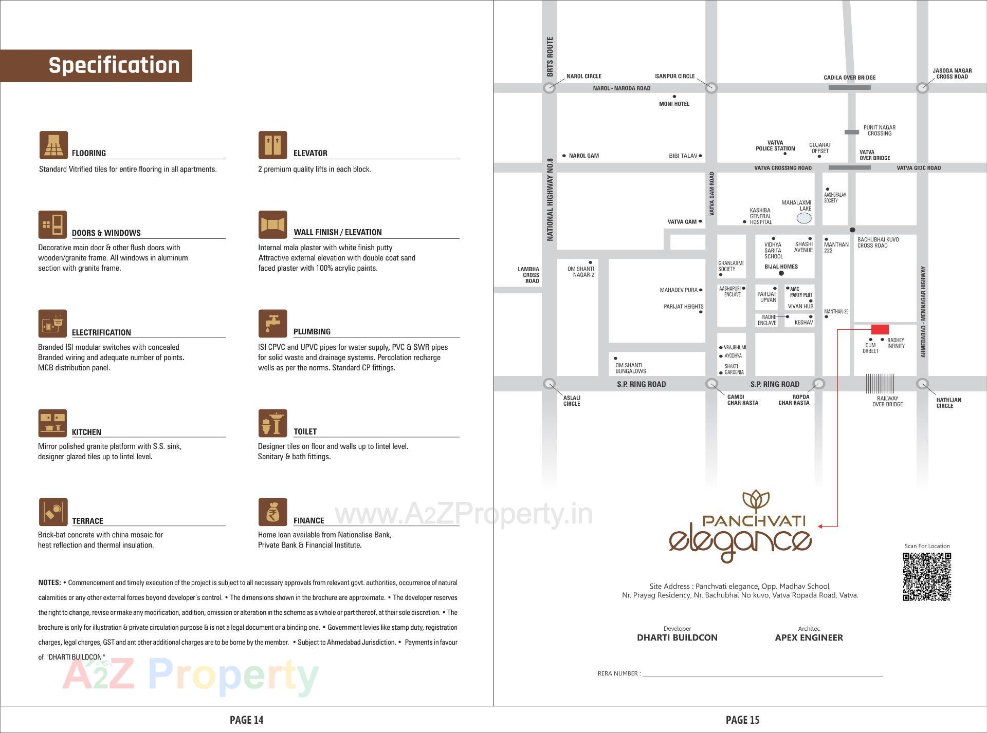  of real estate project Panchvati Elegance located at Vinzol, Ahmedabad, Gujarat