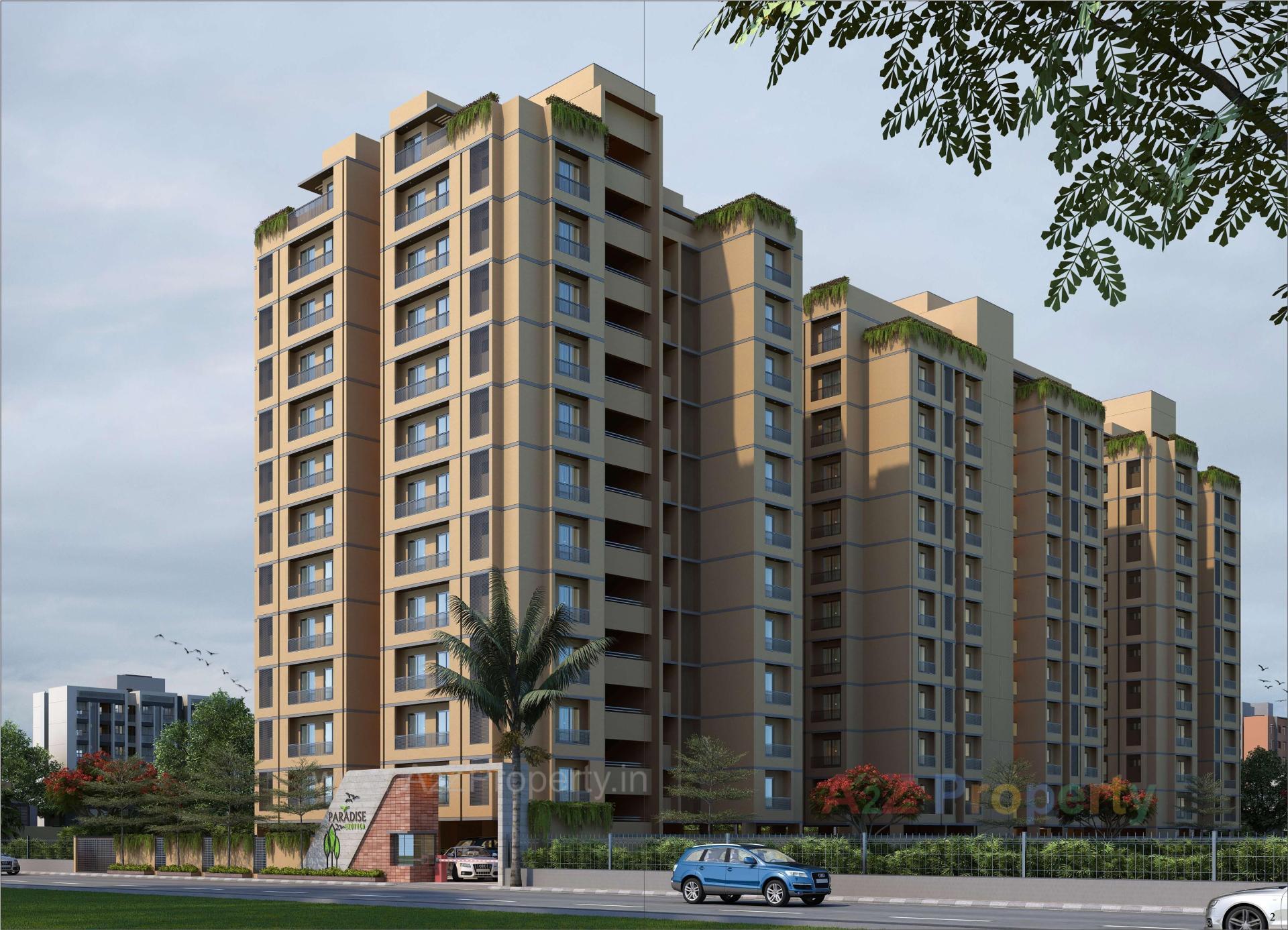 3D Elevation of real estate project Paradise Exotica located at Sarkhej, Ahmedabad, Gujarat