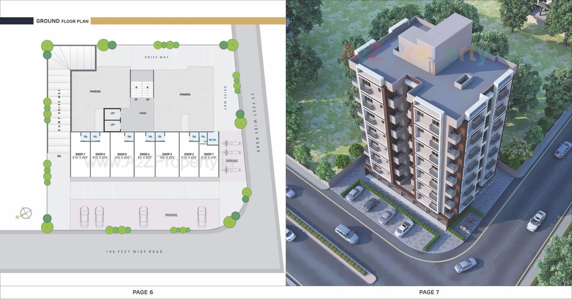 Layout of real estate project Paras Elegance located at Ahmedabad, Ahmedabad, Gujarat