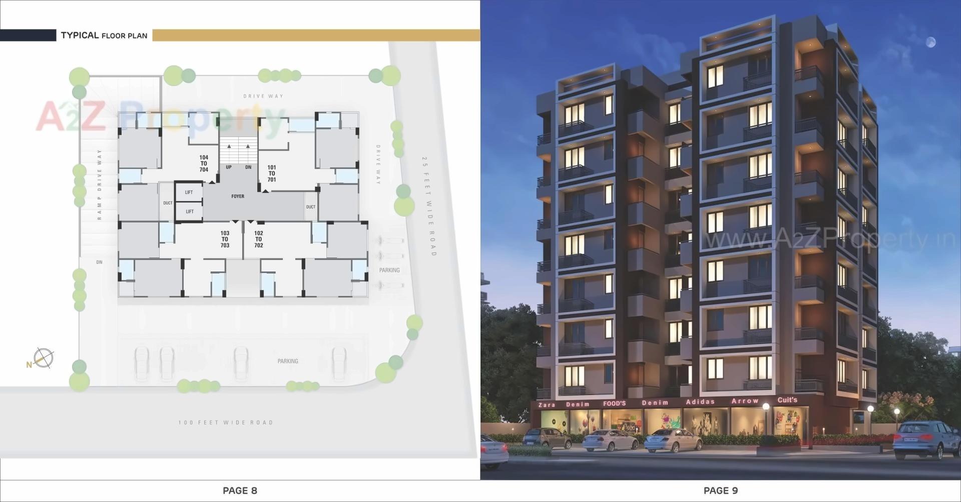 Layout of real estate project Paras Elegance located at Ahmedabad, Ahmedabad, Gujarat