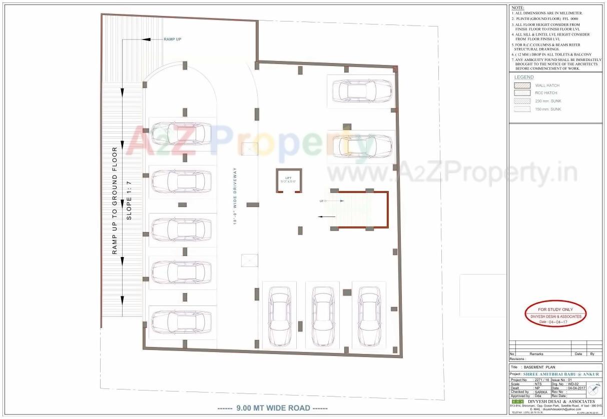 Layout of real estate project Parasnath Flat located at Vadaj, Ahmedabad, Gujarat