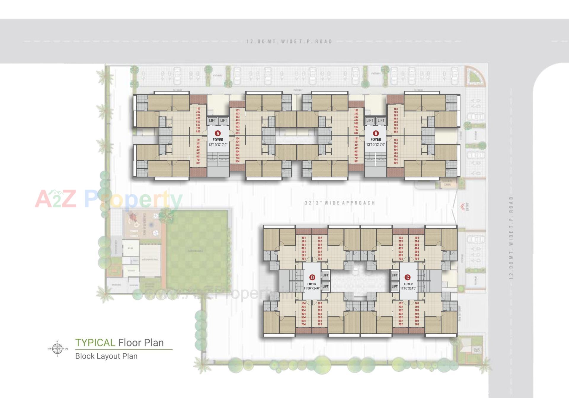 Layout of real estate project Parijat Residency located at Chiloda, Ahmedabad, Gujarat