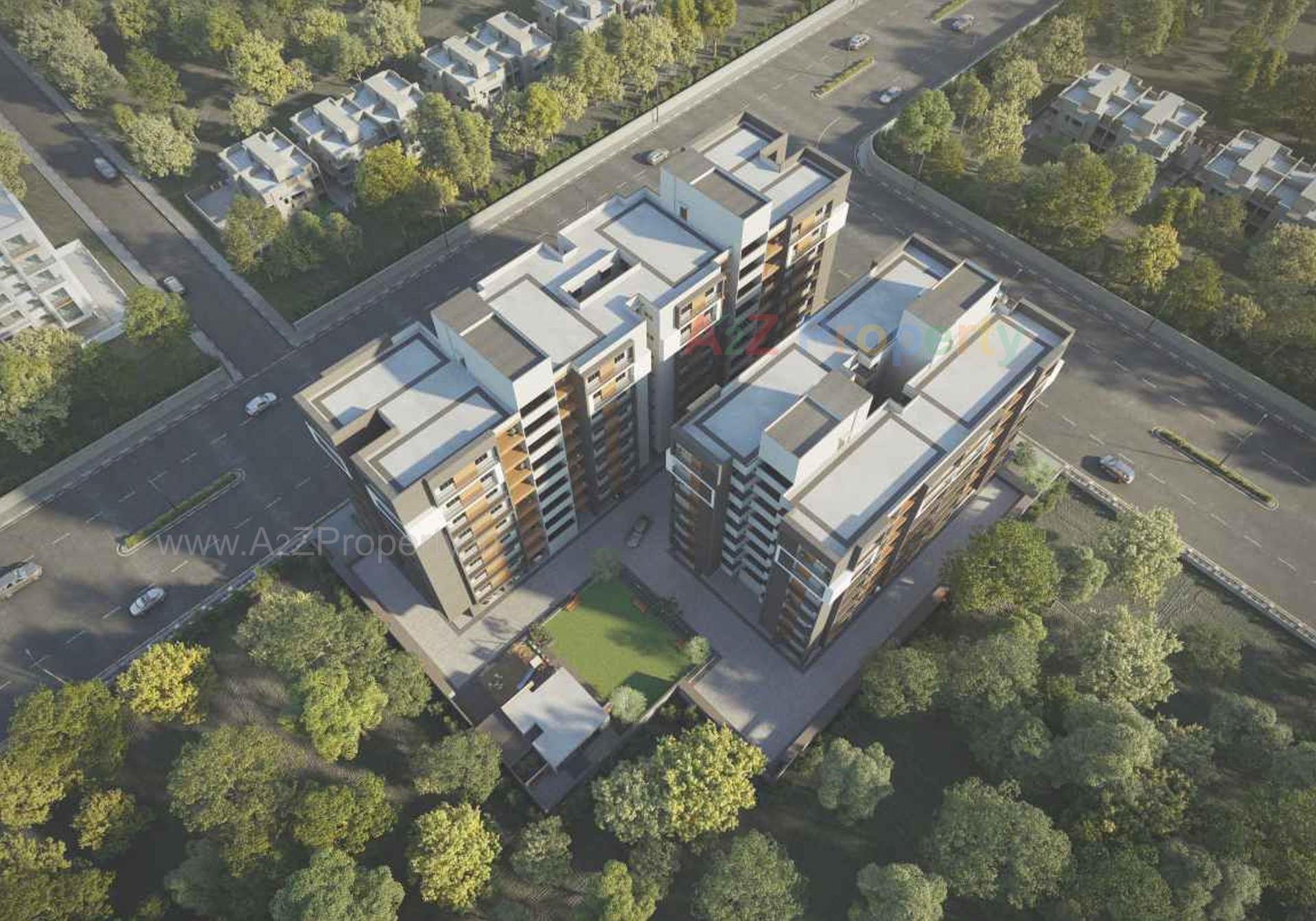 3D Elevation of real estate project Parijat Residency located at Chiloda, Ahmedabad, Gujarat