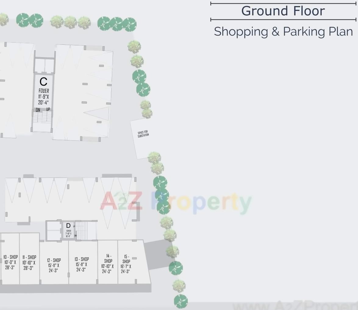 Layout of real estate project Parimal Elegance located at Naroda, Ahmedabad, Gujarat