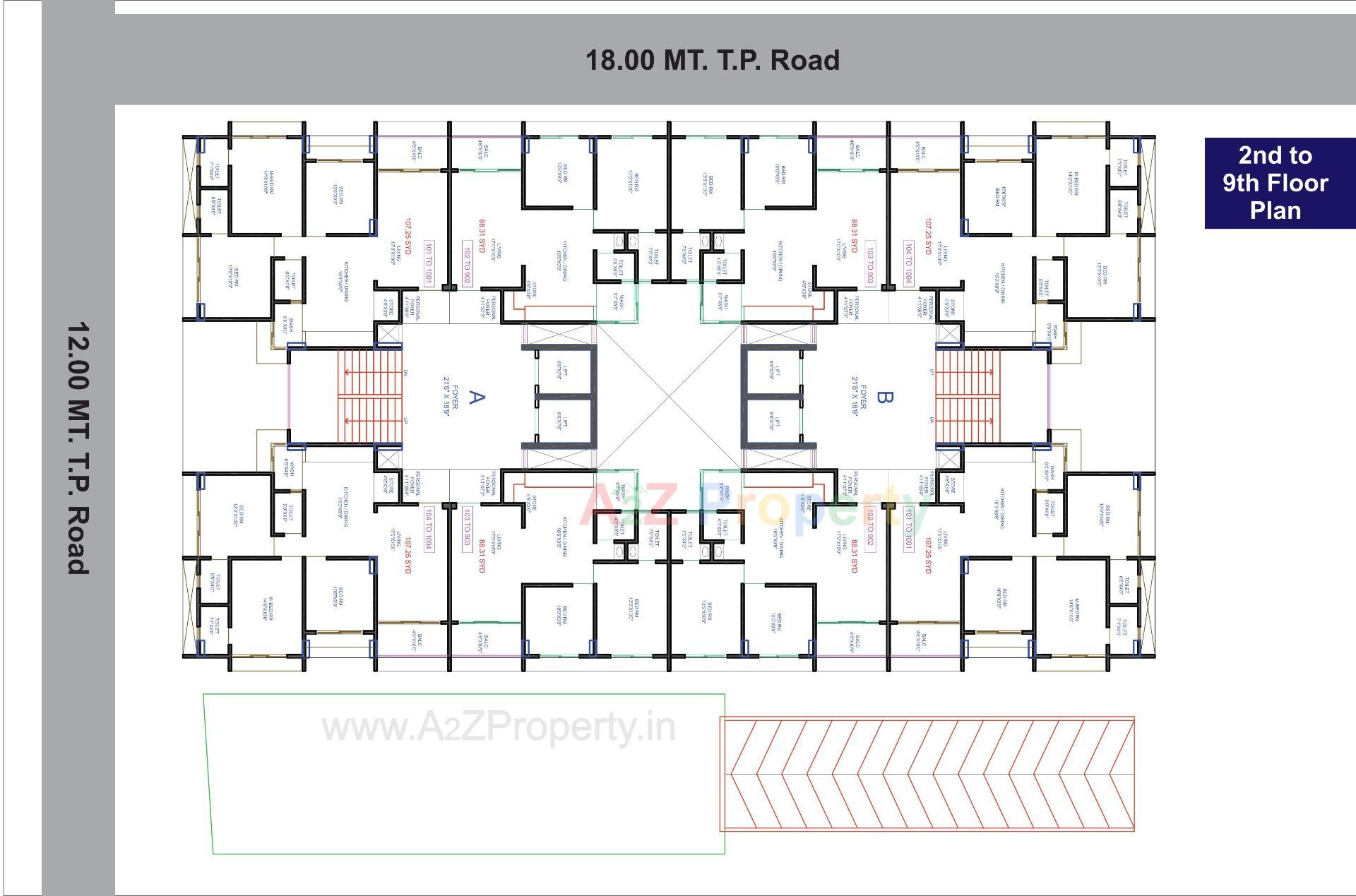 Layout of real estate project Parimal Empire located at Naroda, Ahmedabad, Gujarat