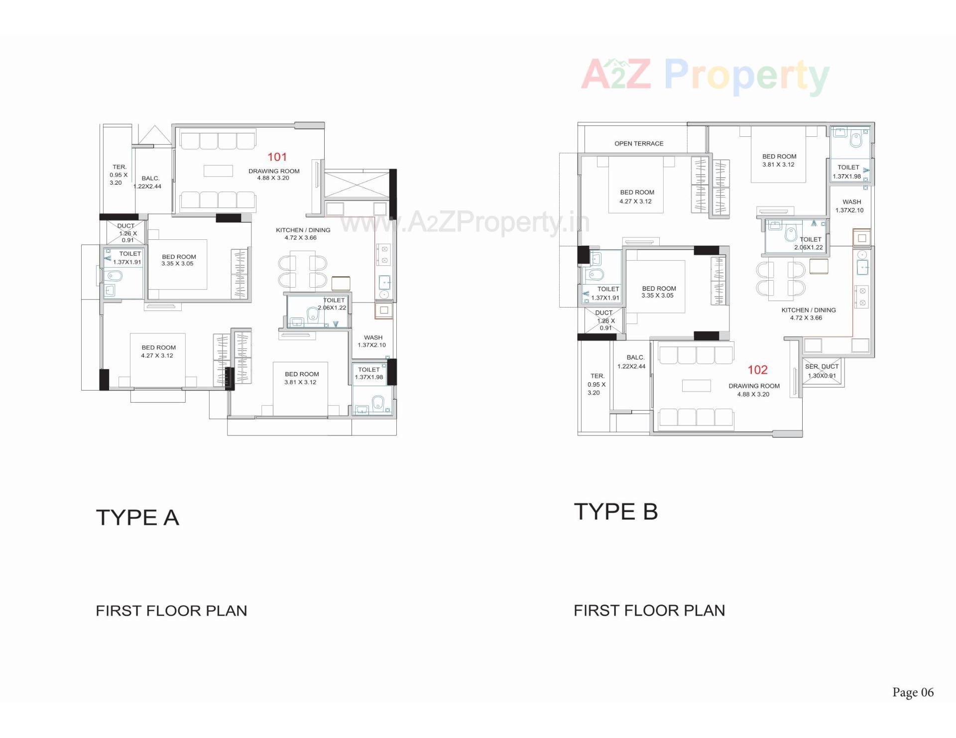 Layout of real estate project Parisar 80 located at Bopal, Ahmedabad, Gujarat