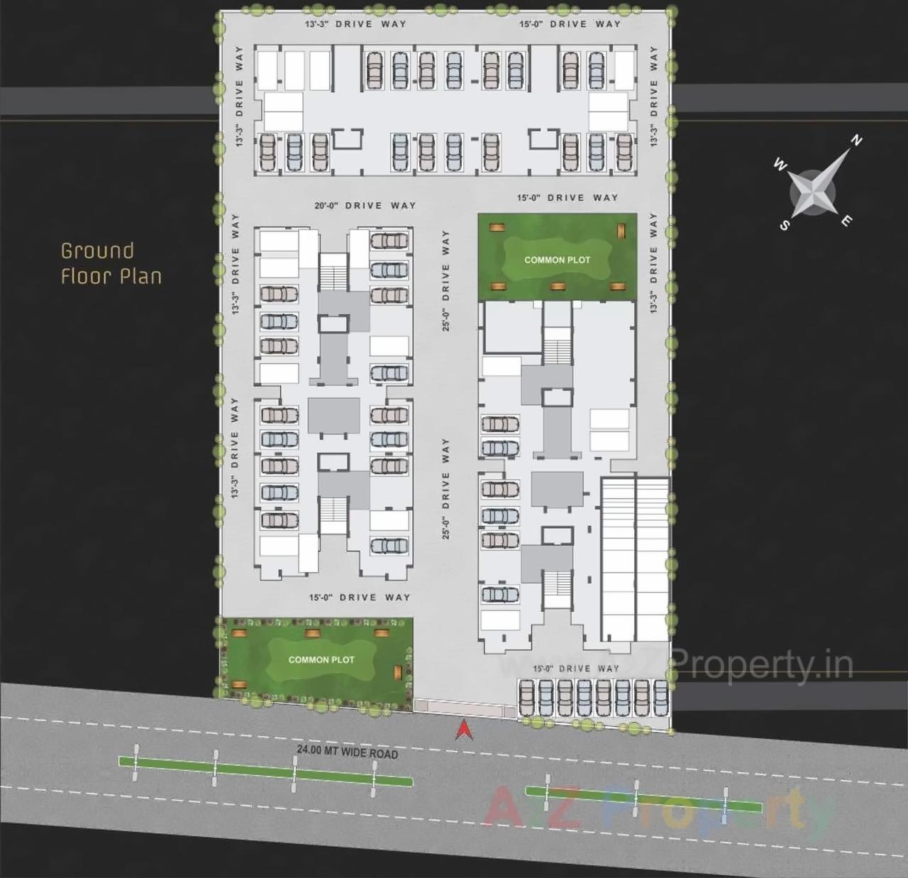 Layout of real estate project Parmeshwar located at Jagatpur, Ahmedabad, Gujarat