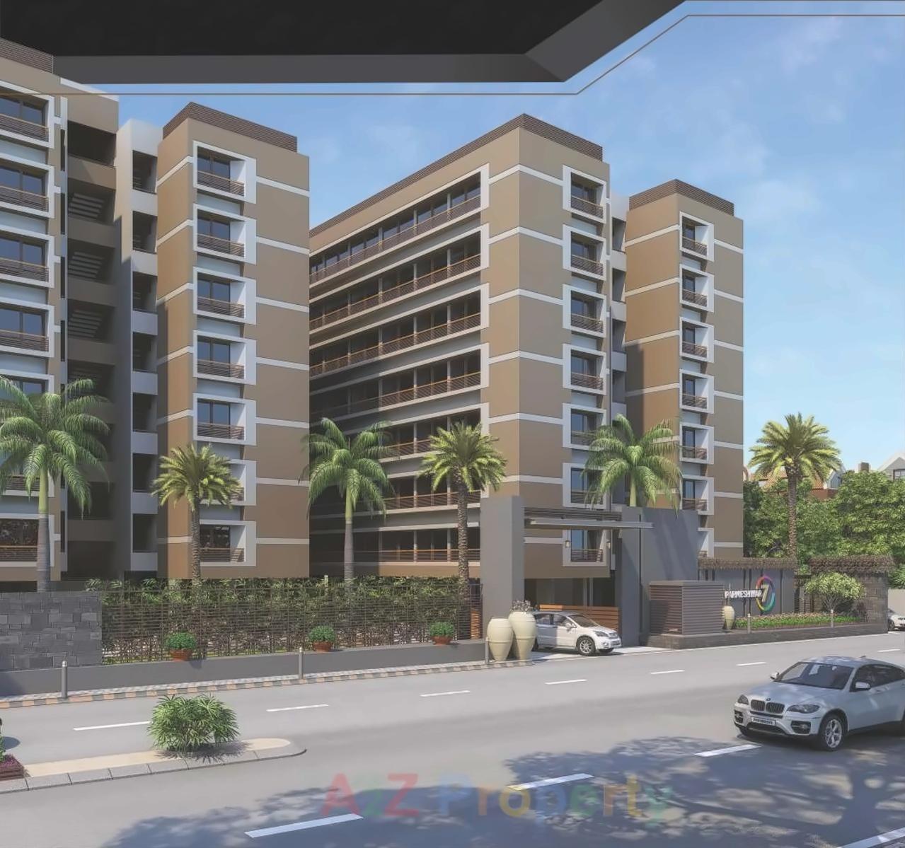 3D Elevation of real estate project Parmeshwar located at Jagatpur, Ahmedabad, Gujarat