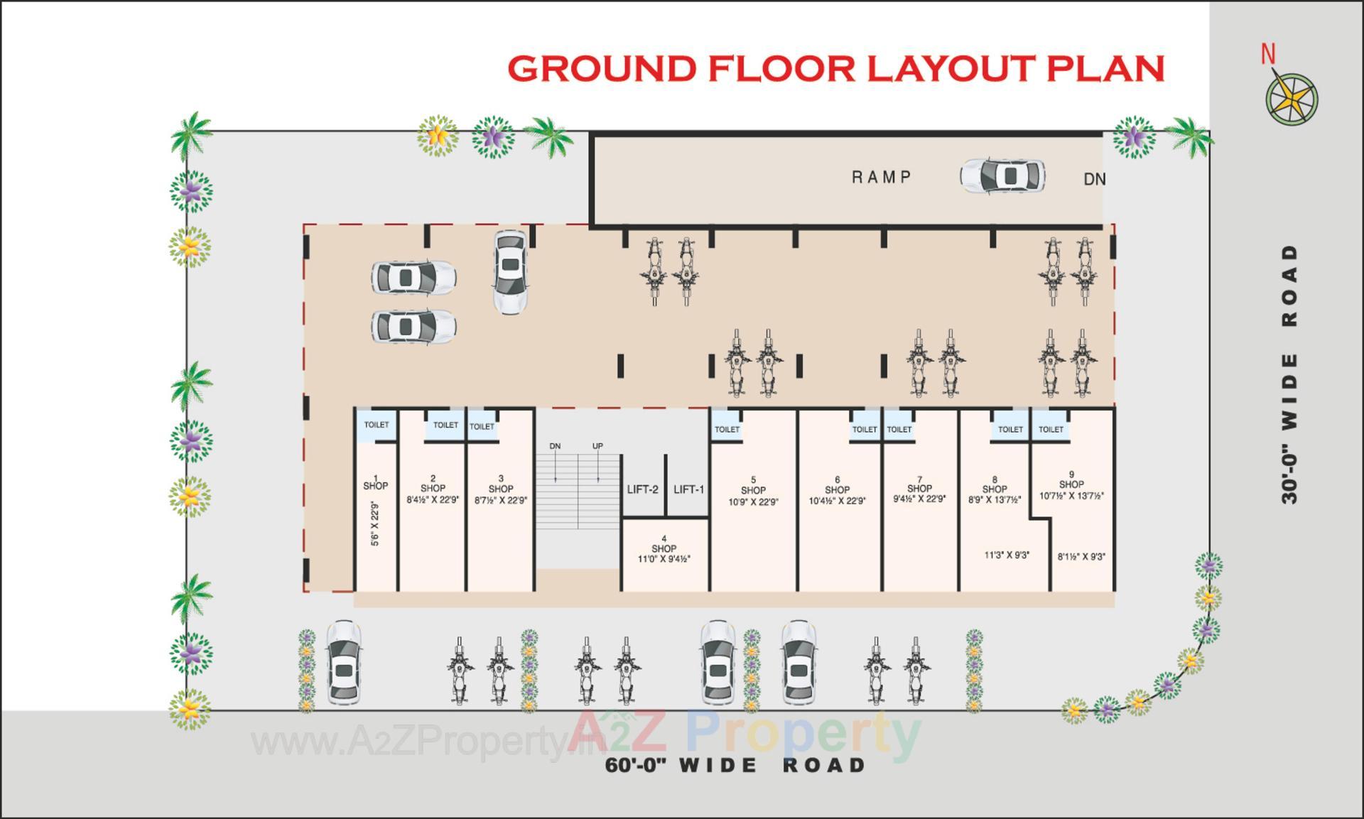 Layout of real estate project Parmeshwar Heights located at Singarva, Ahmedabad, Gujarat
