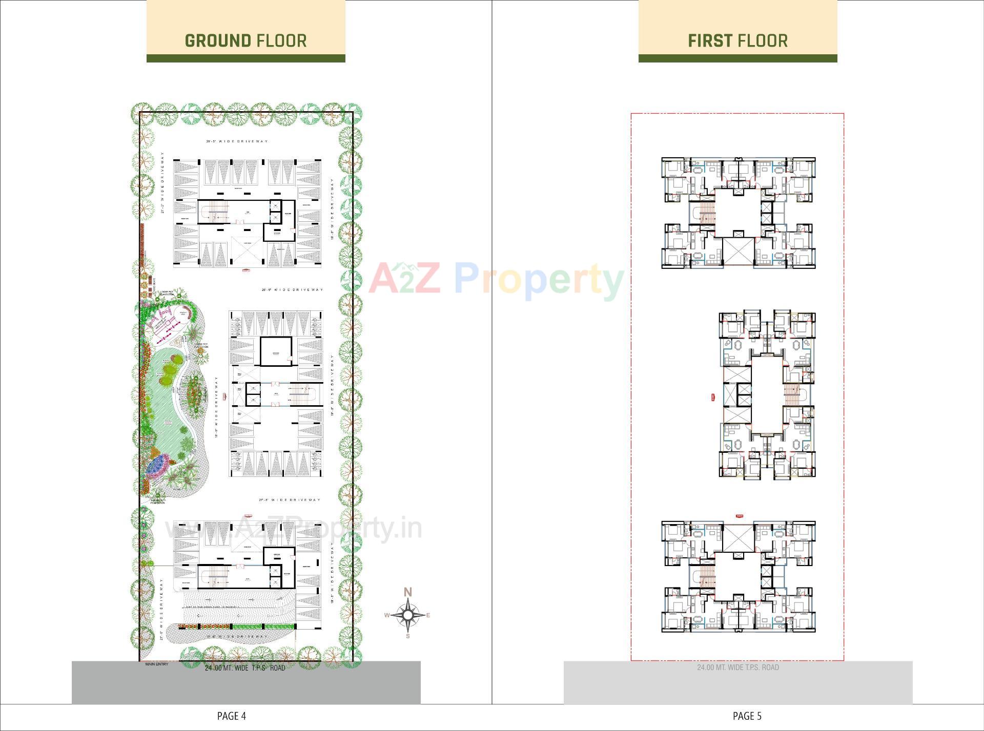 Layout of real estate project Parmeshwar Nilayam located at Tragad, Ahmedabad, Gujarat