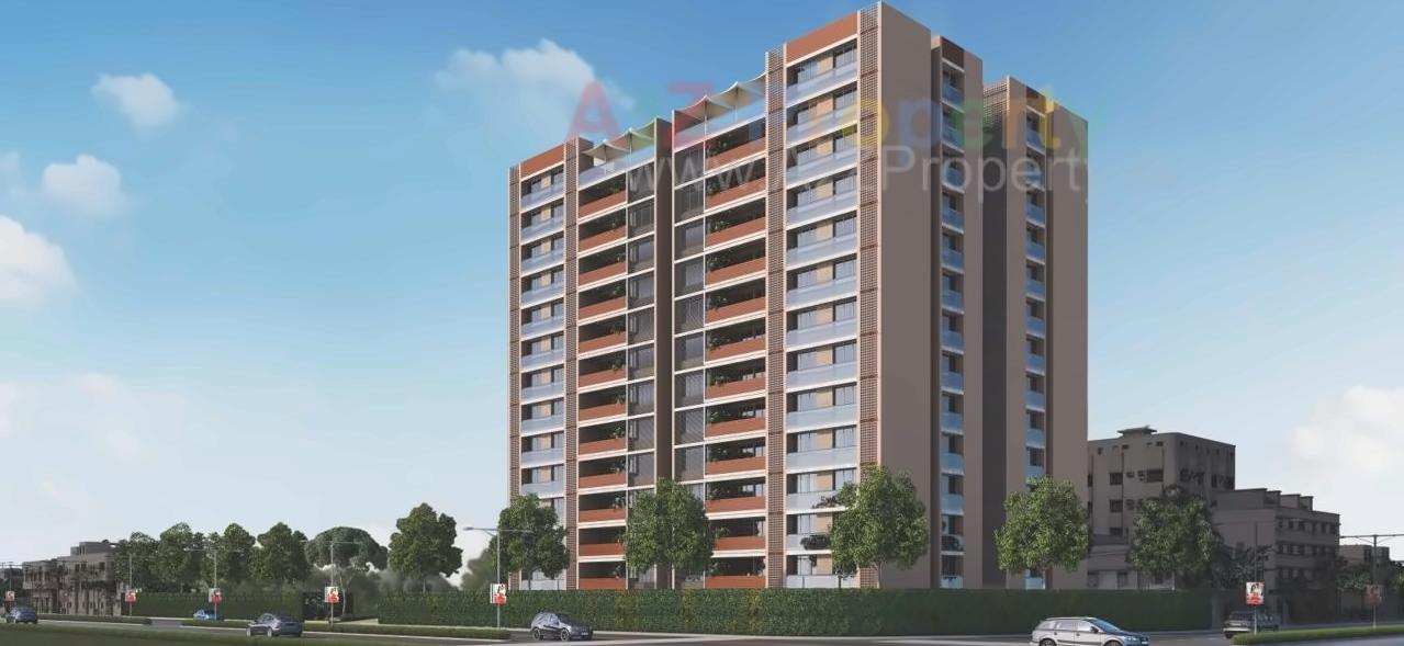 3D Elevation of real estate project Parshwa Luxuria located at Bodakdev, Ahmedabad, Gujarat
