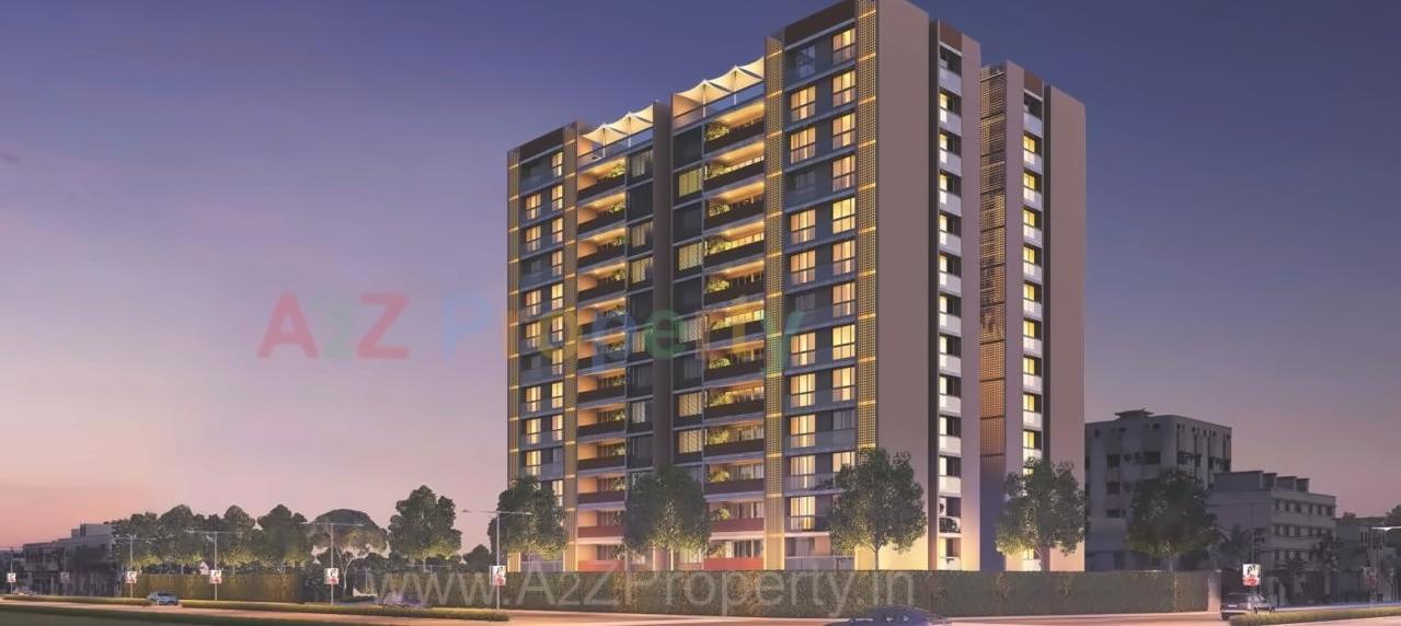 3D Elevation of real estate project Parshwa Luxuria located at Bodakdev, Ahmedabad, Gujarat