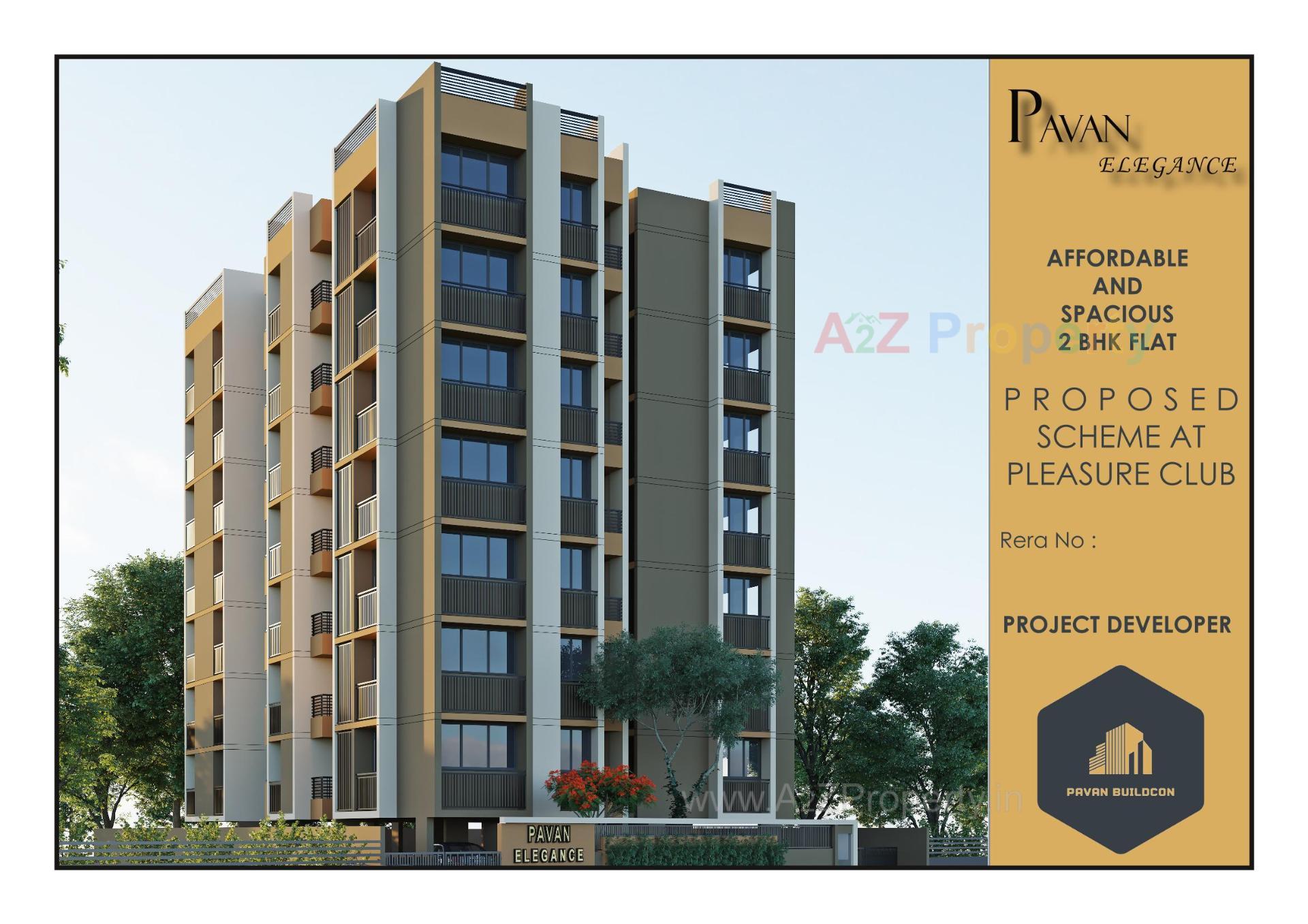 3D Elevation of real estate project Pavan Elegance located at Ghuma, Ahmedabad, Gujarat