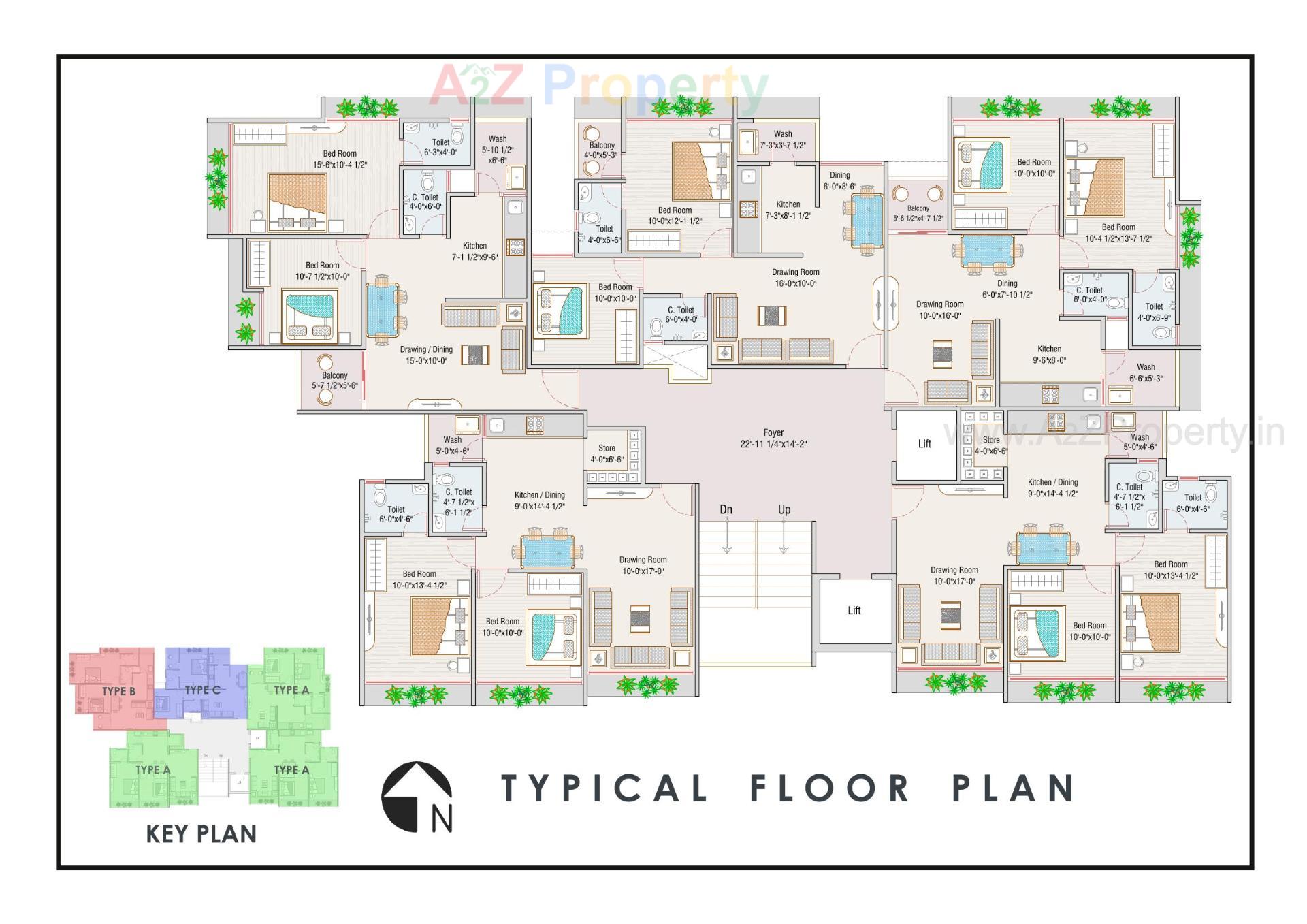 Layout of real estate project Pavan Elegance located at Ghuma, Ahmedabad, Gujarat