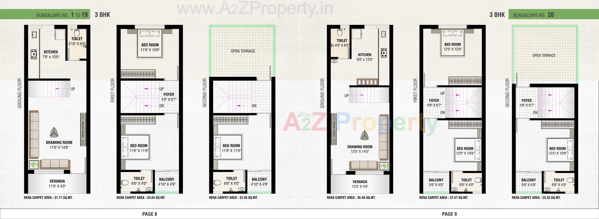 Layout of real estate project Pavitra Bunglows located at Singrava, Ahmedabad, Gujarat