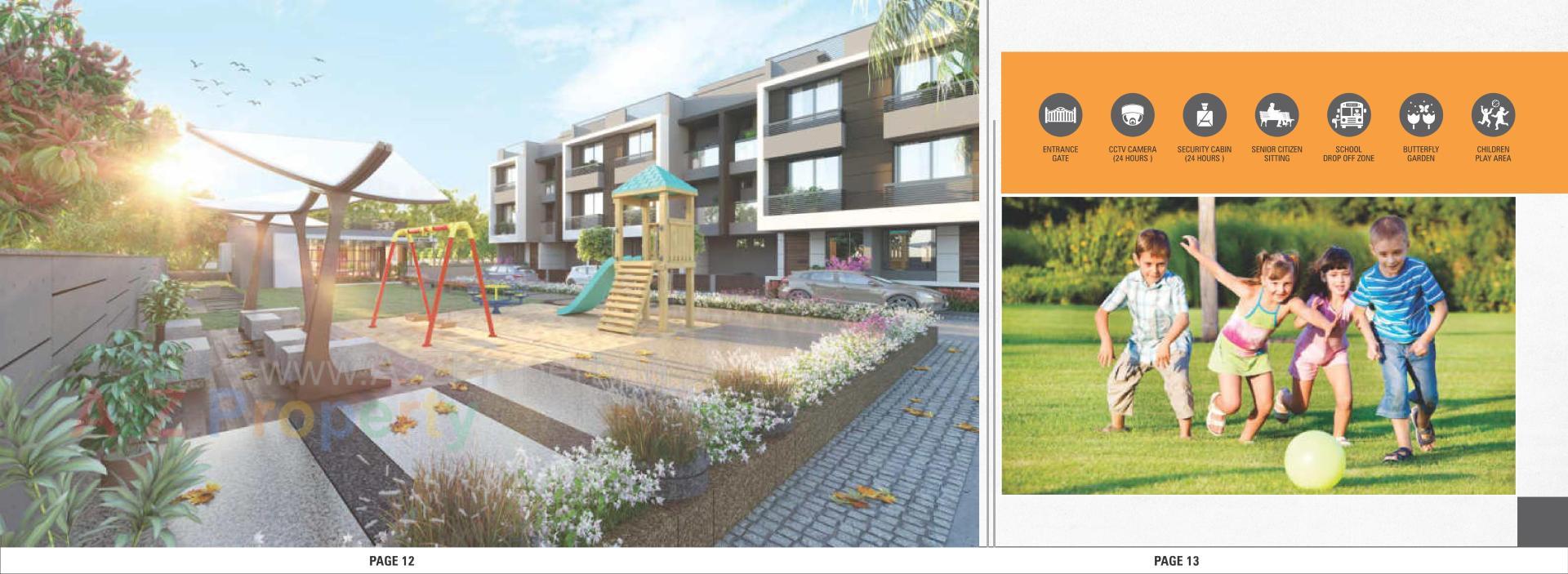 3D Elevation of real estate project Pavitra Bunglows located at Singrava, Ahmedabad, Gujarat