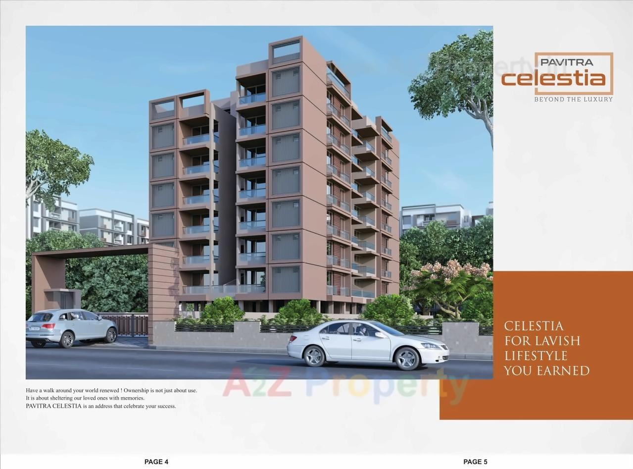 3D Elevation of real estate project Pavitra Celestia located at Khoraj, Ahmedabad, Gujarat