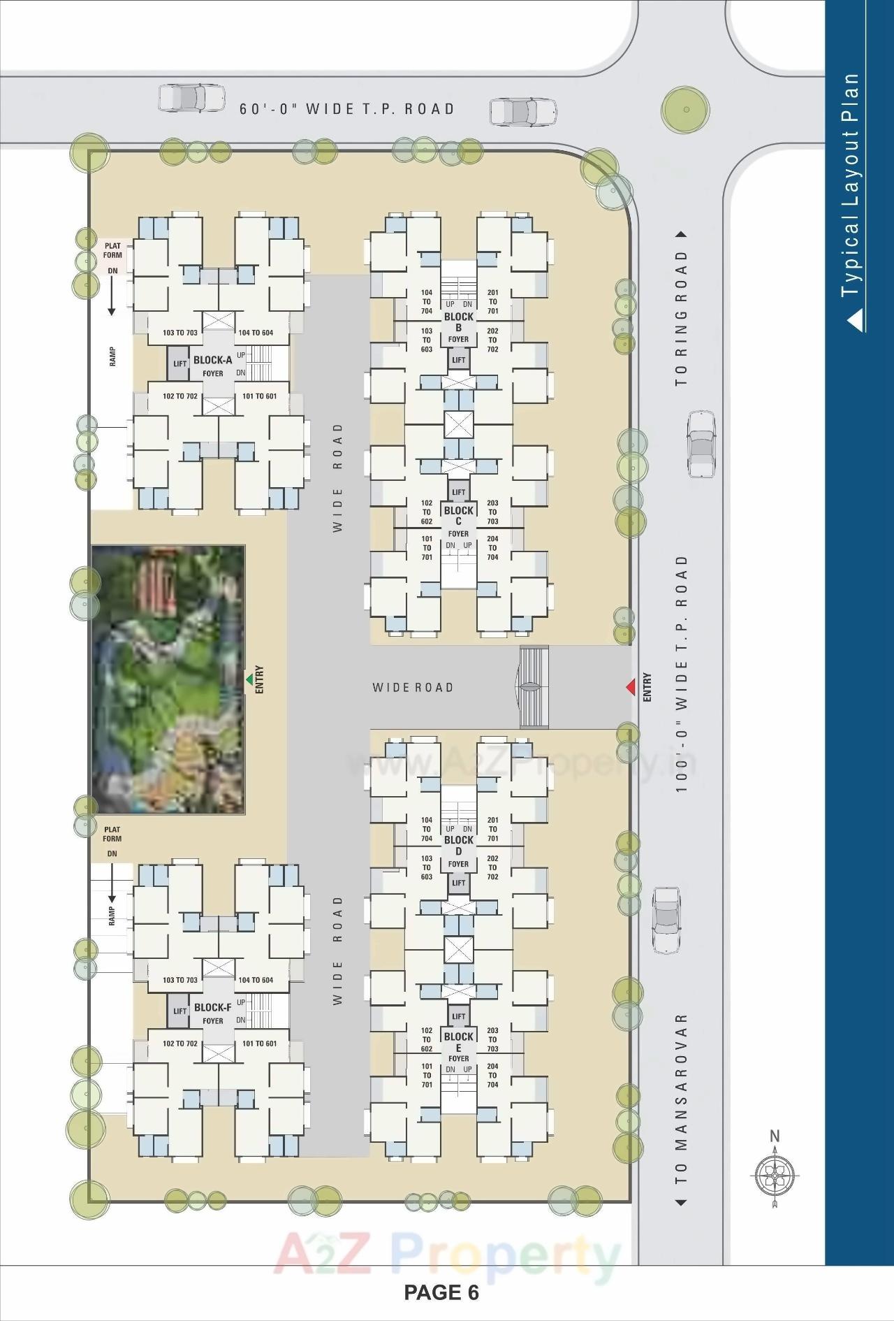 Layout of real estate project Pavitra Enclave located at Tragad, Ahmedabad, Gujarat