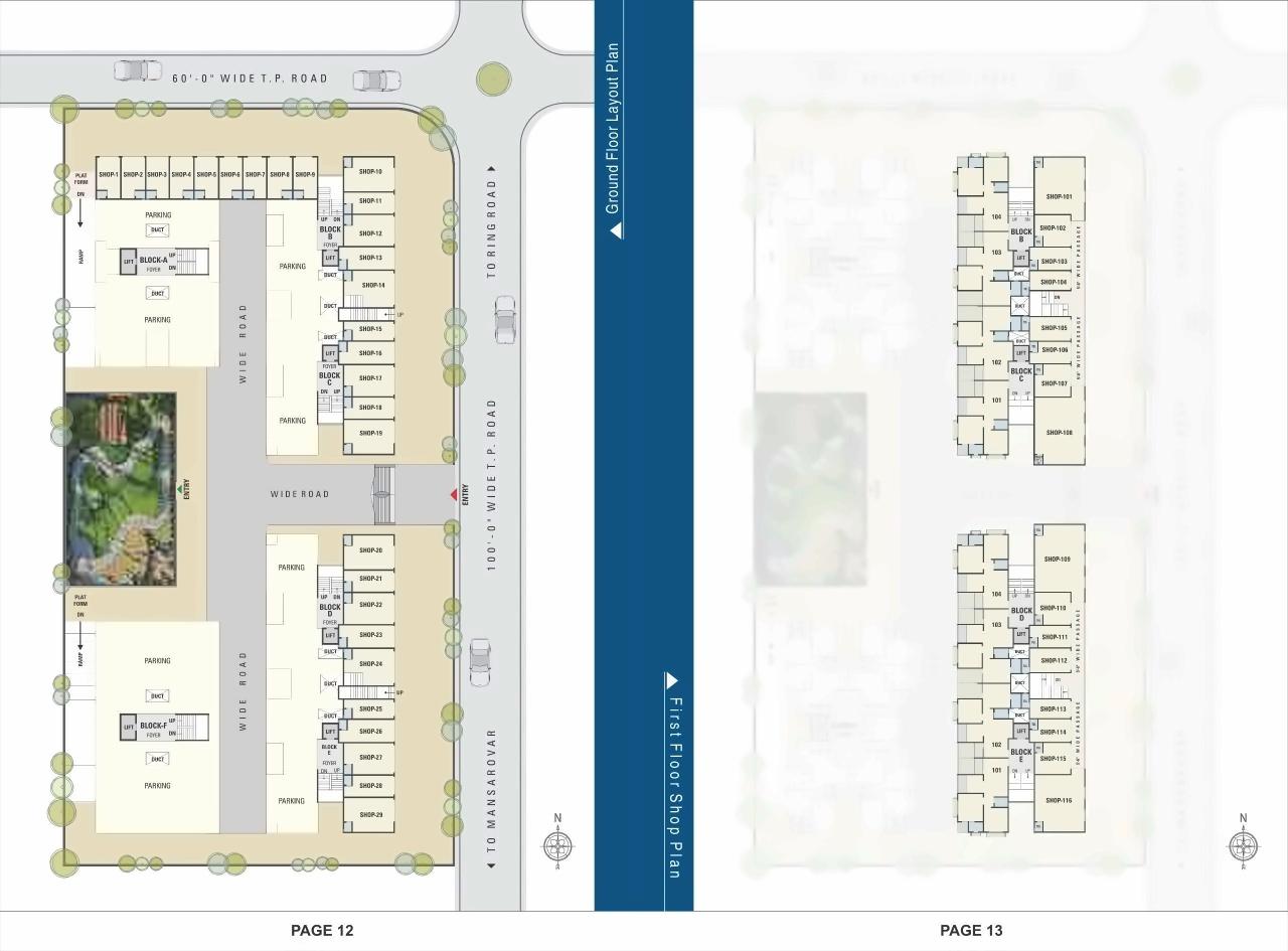 Layout of real estate project Pavitra Enclave located at Tragad, Ahmedabad, Gujarat