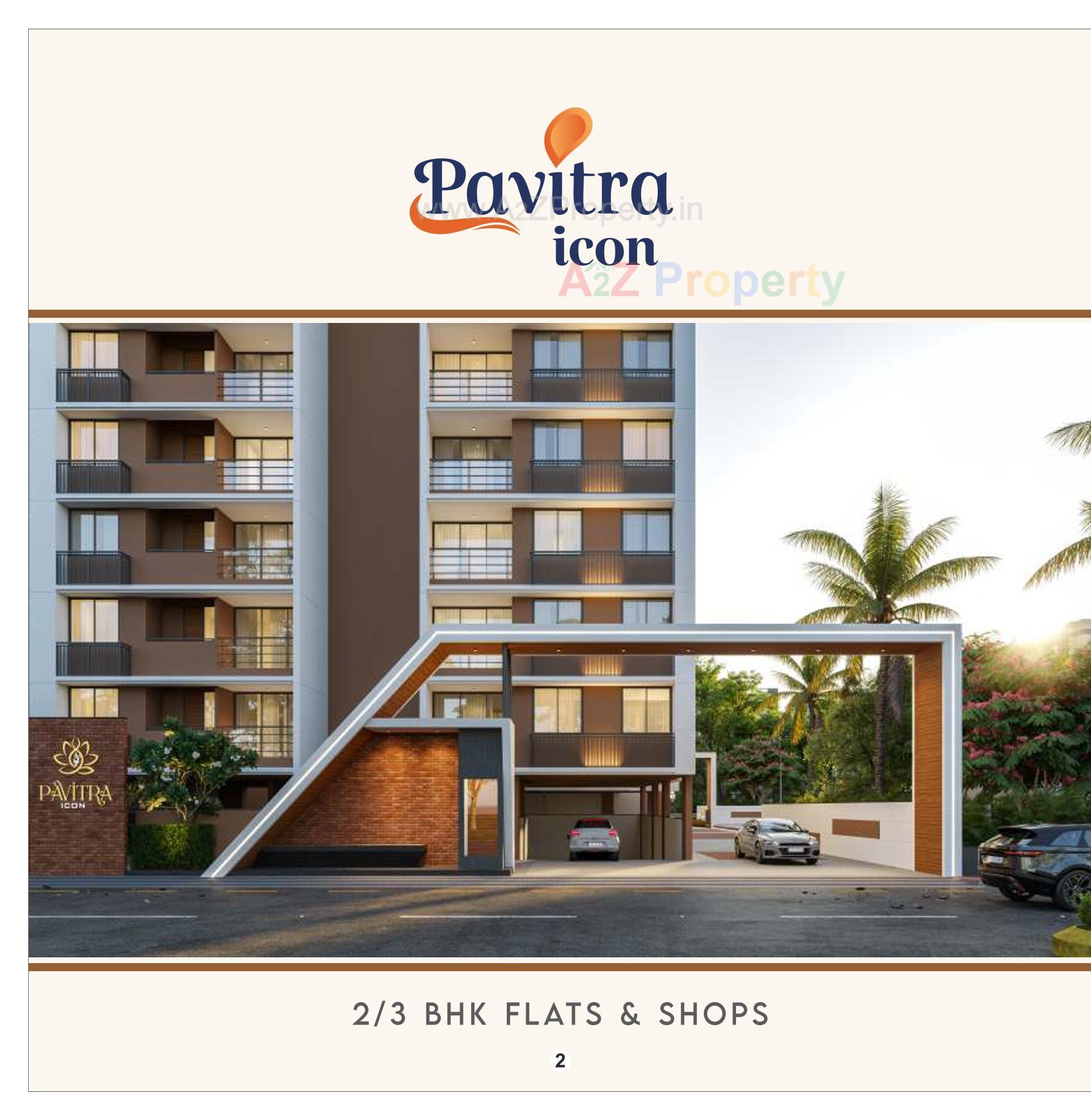 3D Elevation of real estate project Pavitra Icon located at Kathwada, Ahmedabad, Gujarat