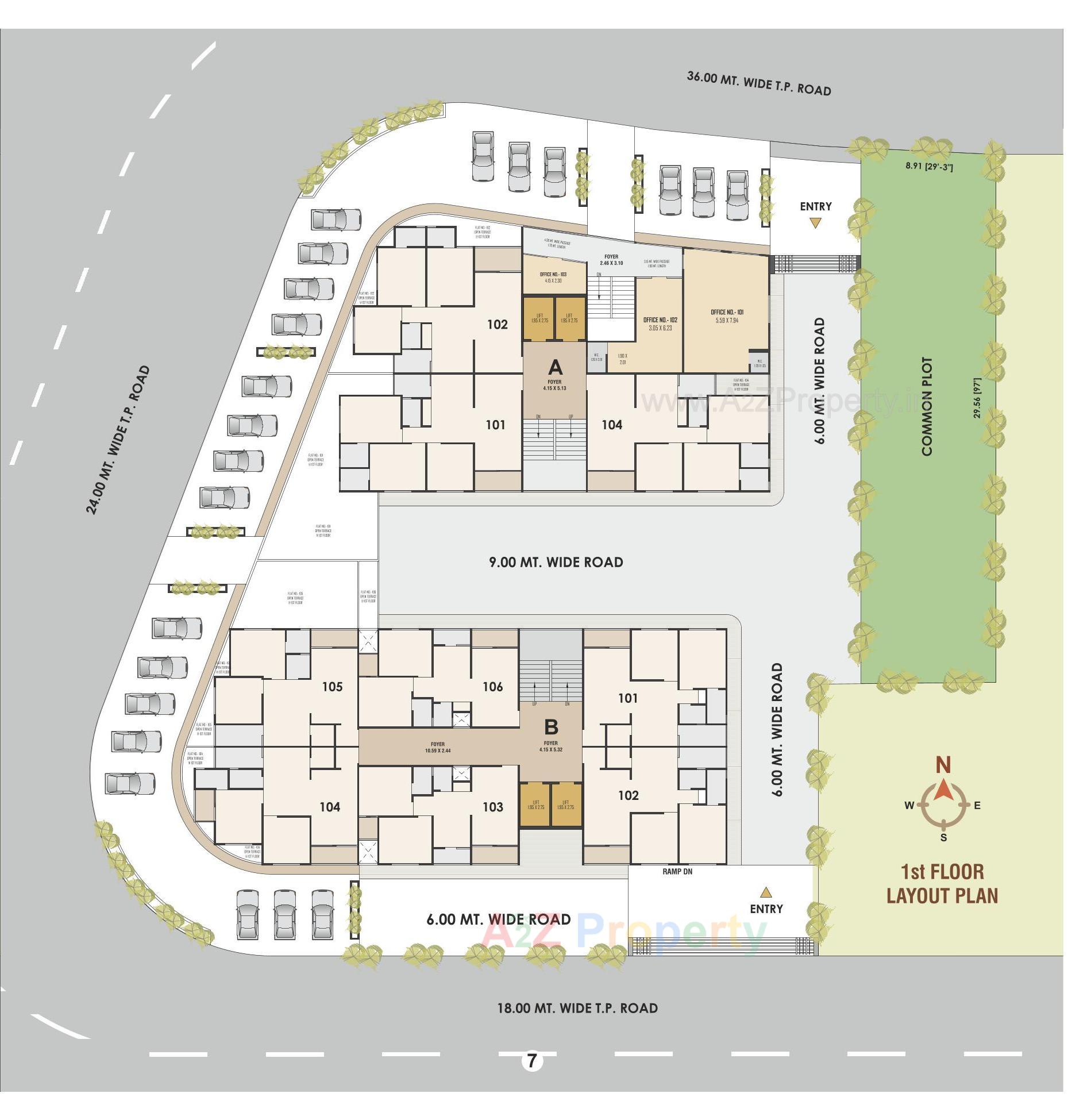 Layout of real estate project Pavitra Icon located at Kathwada, Ahmedabad, Gujarat