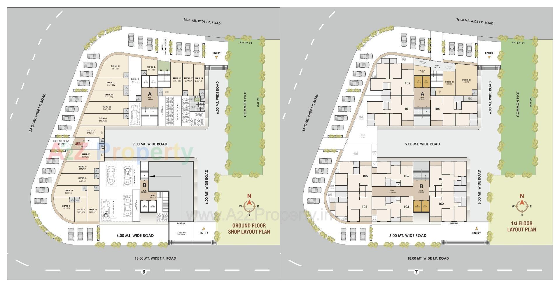 Layout of real estate project Pavitra Icon located at Kathwada, Ahmedabad, Gujarat