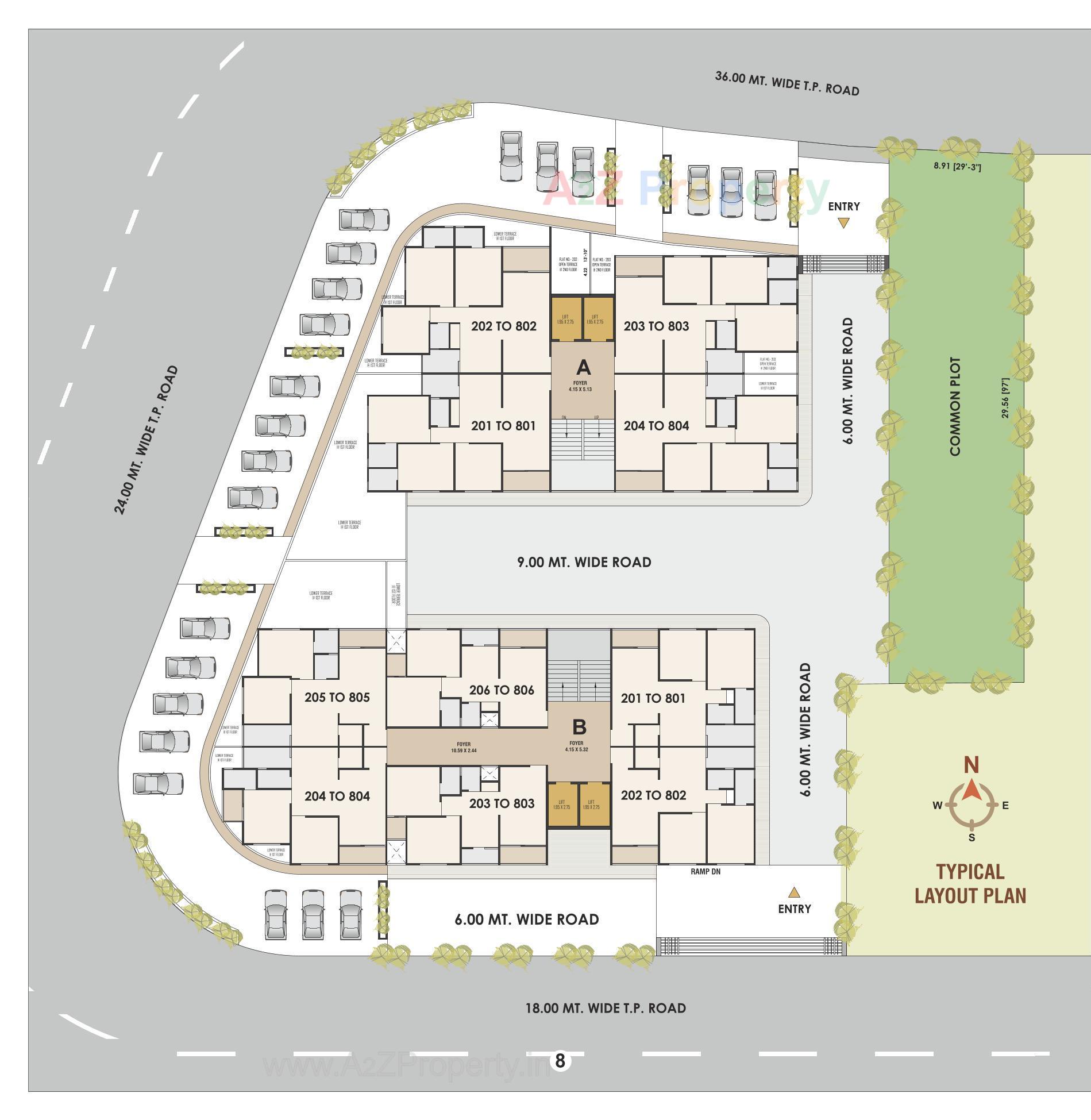 Layout of real estate project Pavitra Icon located at Kathwada, Ahmedabad, Gujarat