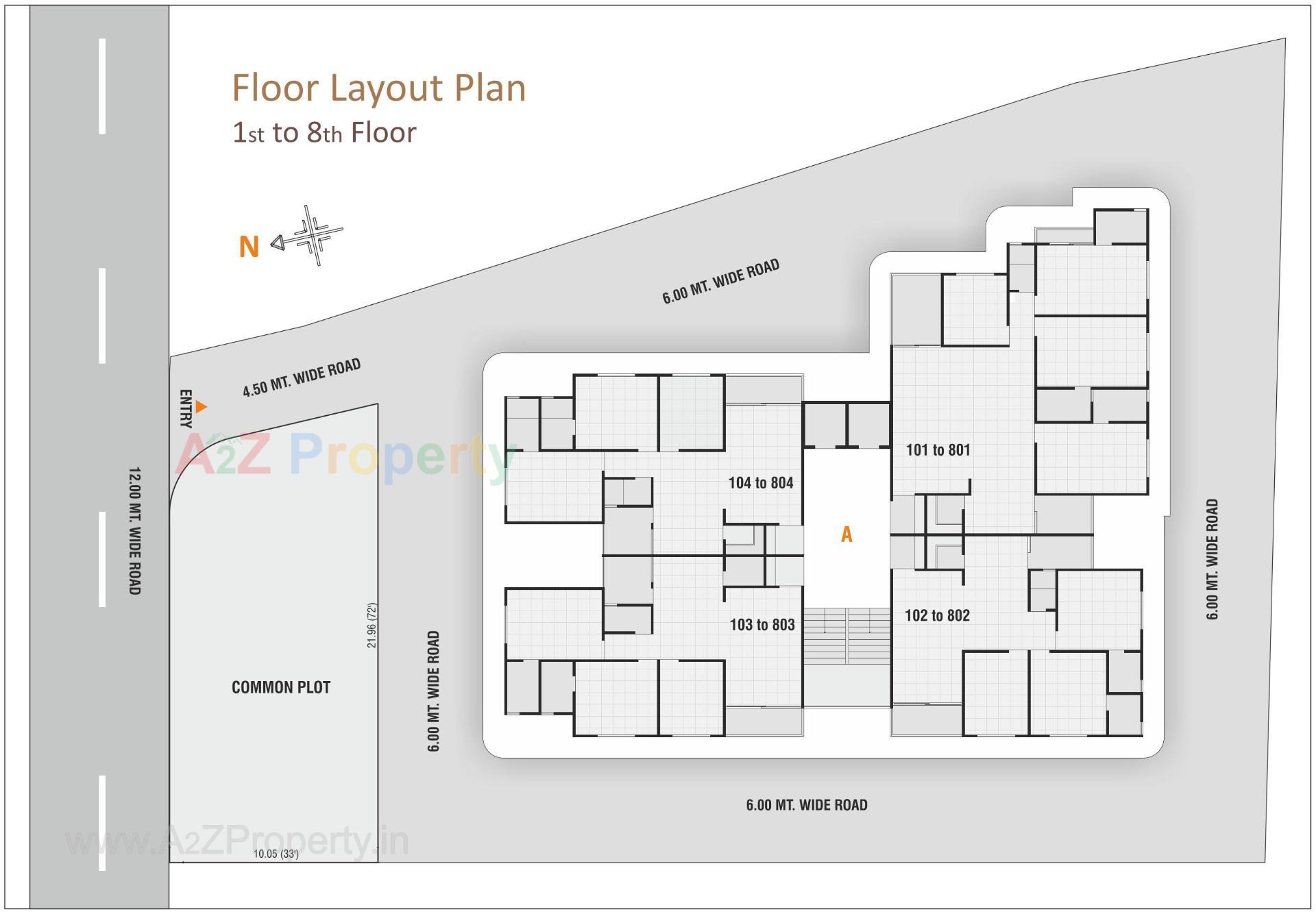 Layout of real estate project Pavitra Sky located at Nikol, Ahmedabad, Gujarat