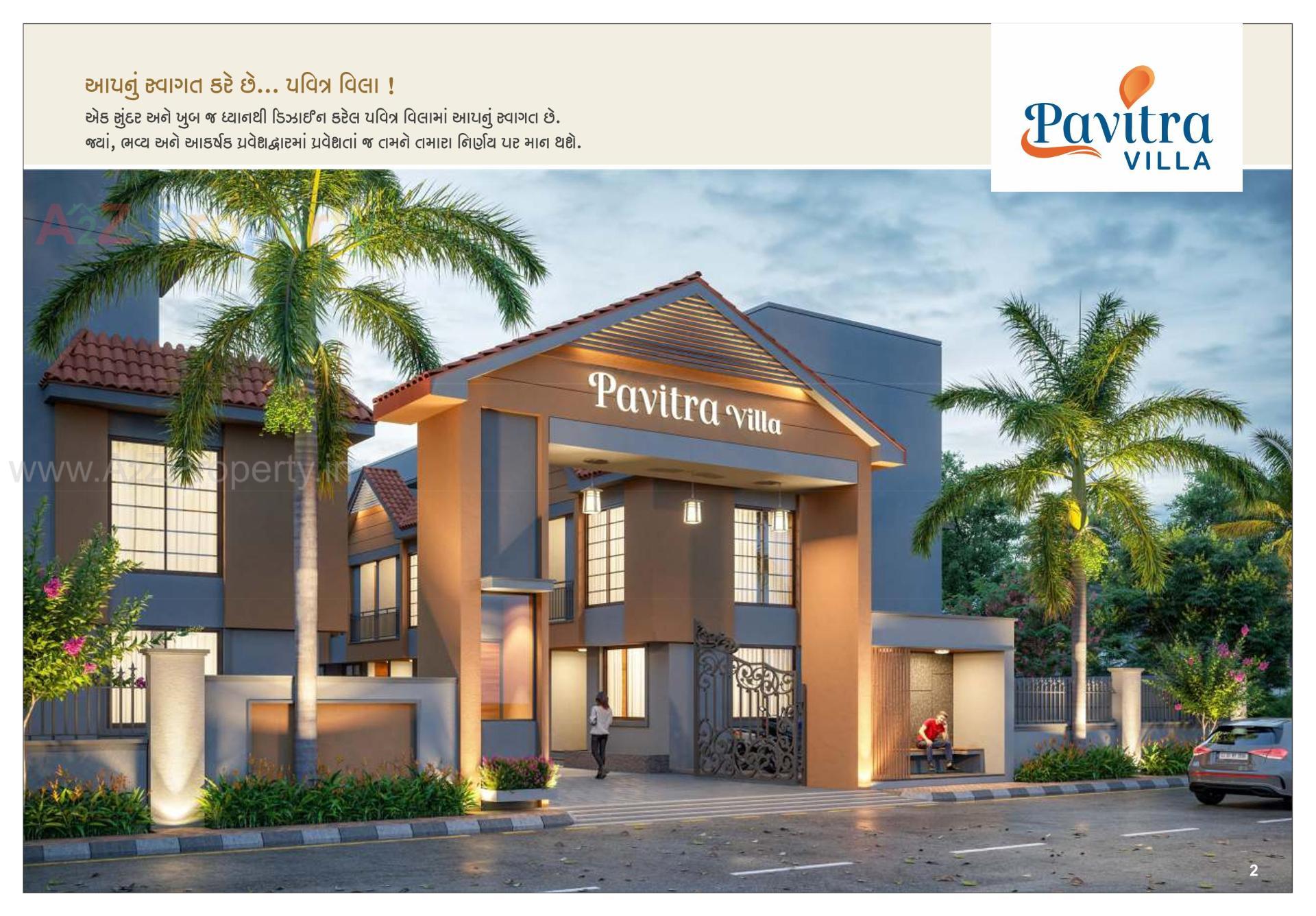 3D Elevation of real estate project Pavitra Villa located at Kanbha, Ahmedabad, Gujarat