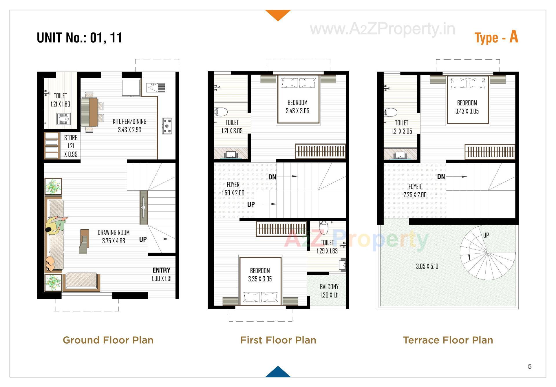 Layout of real estate project Pavitra Villa located at Kanbha, Ahmedabad, Gujarat