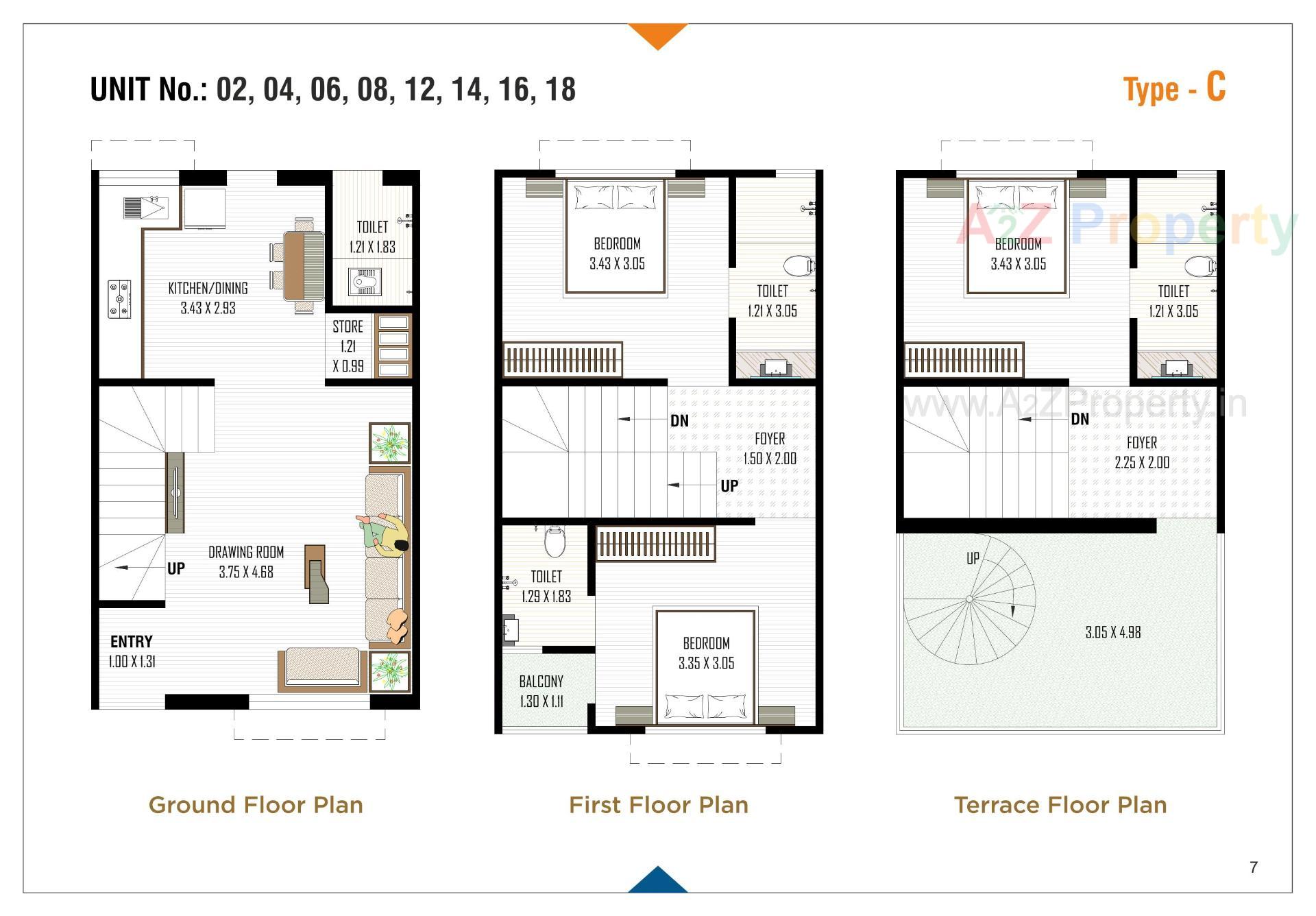 Layout of real estate project Pavitra Villa located at Kanbha, Ahmedabad, Gujarat
