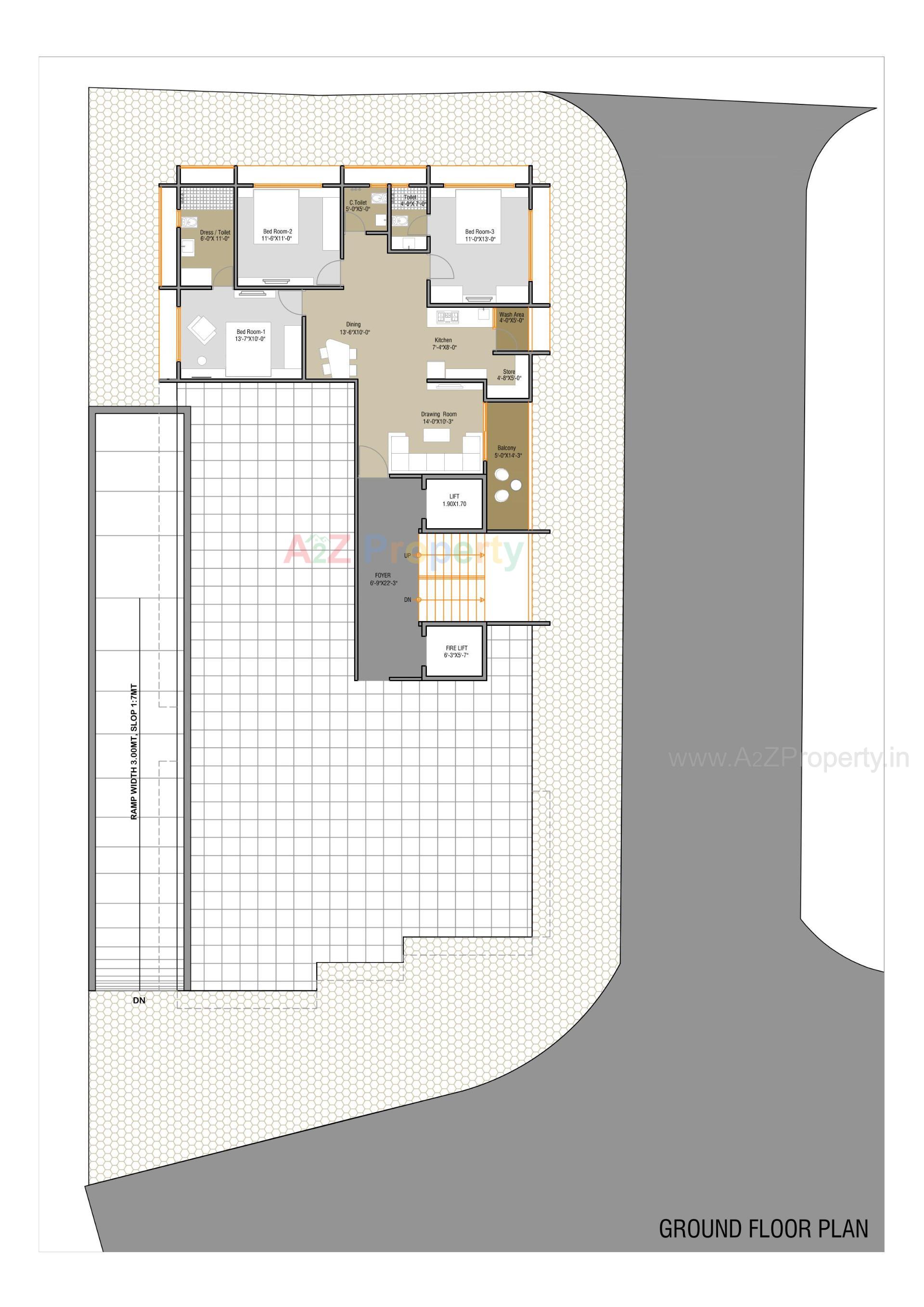 Layout of real estate project Pearl located at Paldi, Ahmedabad, Gujarat