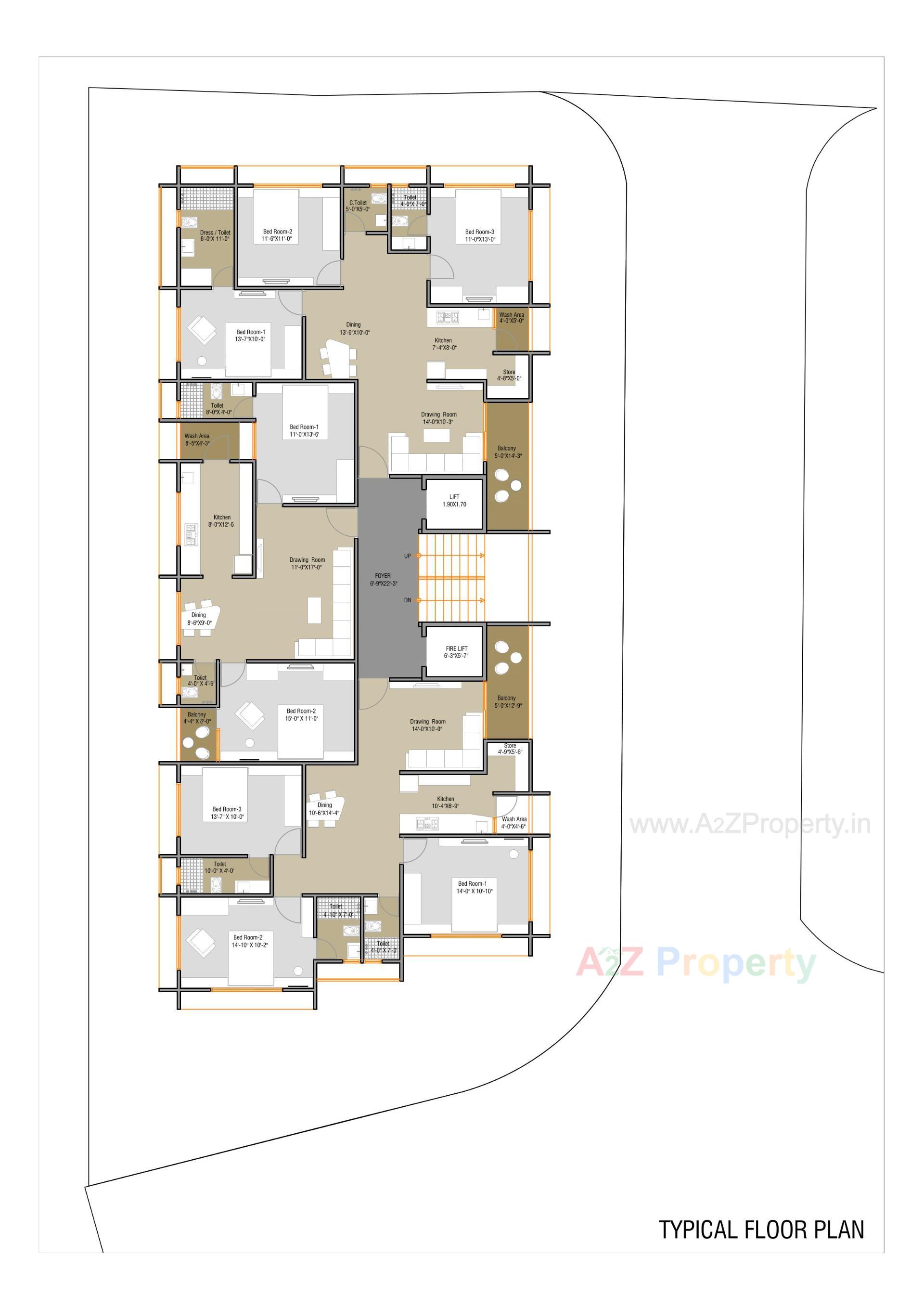 Layout of real estate project Pearl located at Paldi, Ahmedabad, Gujarat