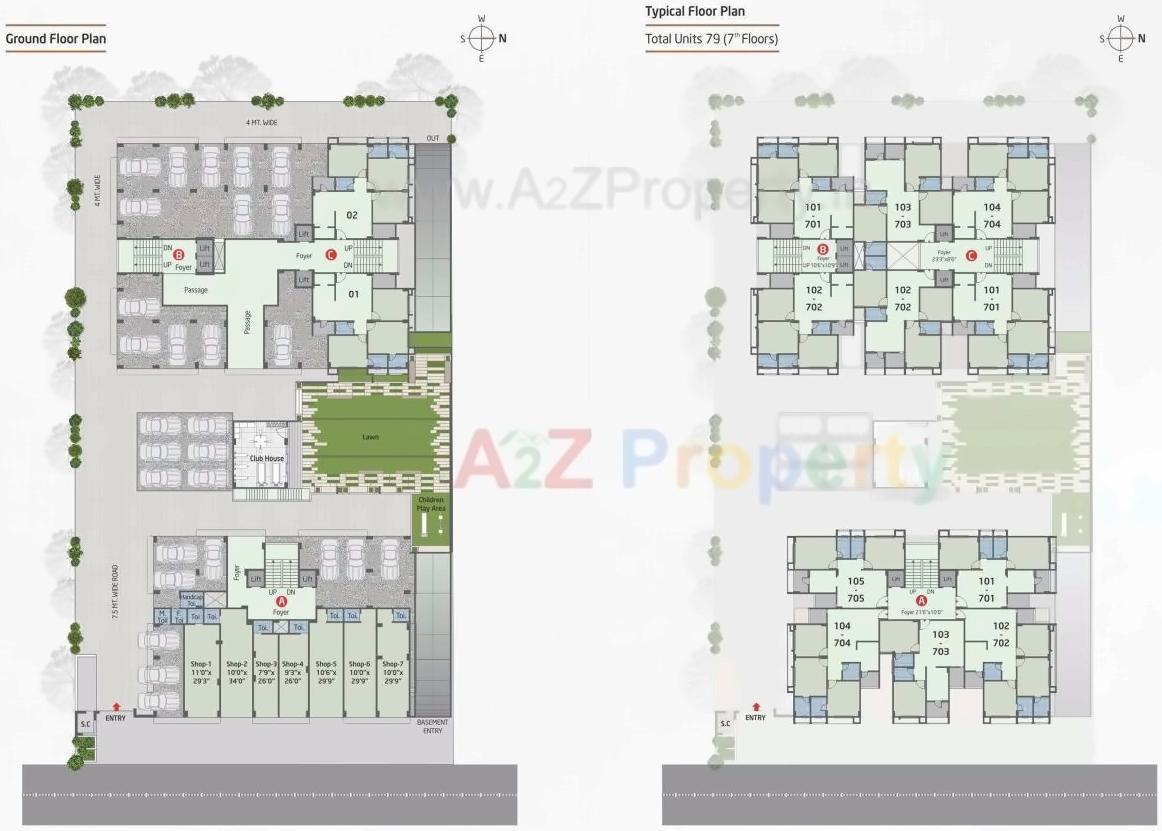 Layout of real estate project Pearl located at Shilaj, Ahmedabad, Gujarat