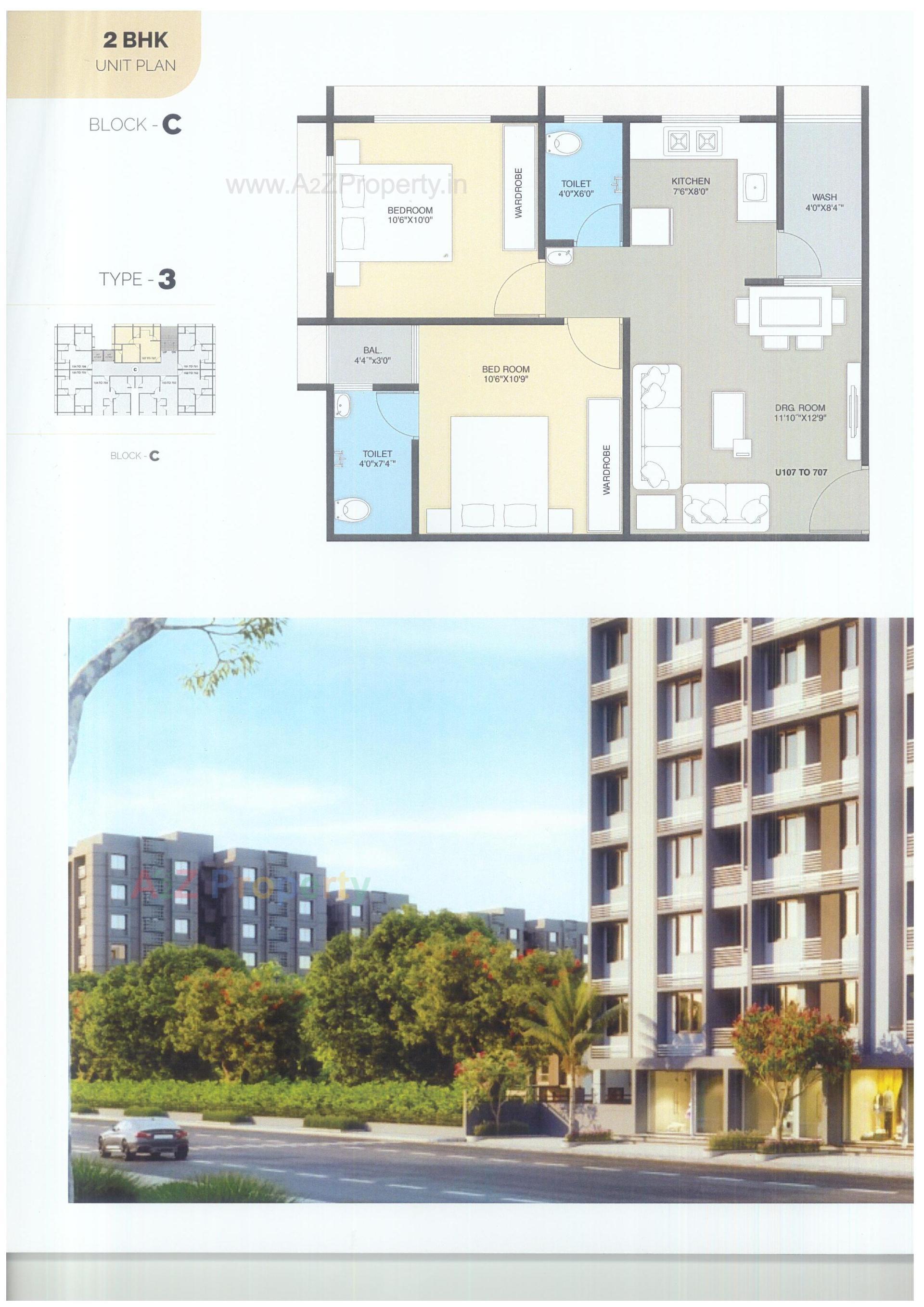 Layout of real estate project Pearl Elegance located at Ahmedabad, Ahmedabad, Gujarat