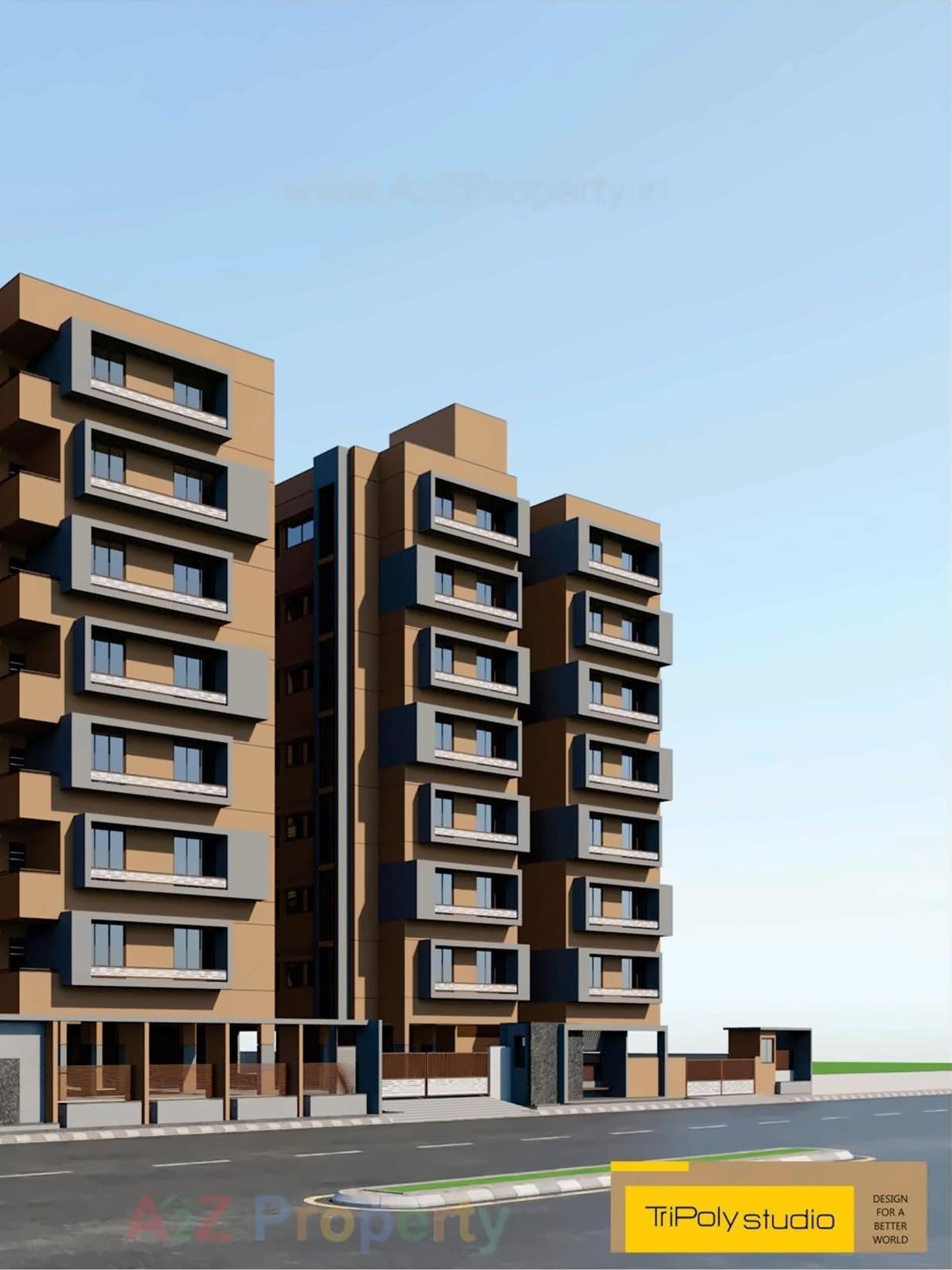 3D Elevation of real estate project Pearl Heights located at Naroda, Ahmedabad, Gujarat