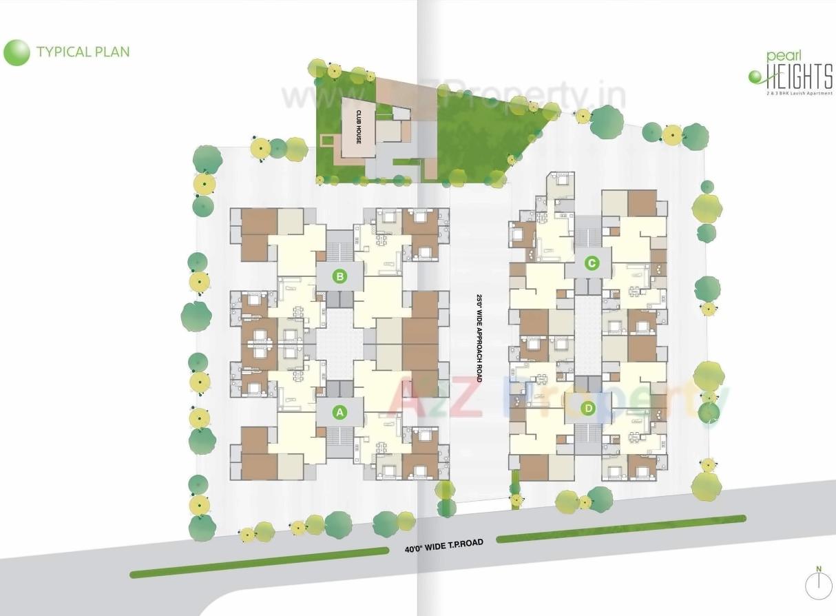 Layout of real estate project Pearl Heights located at Naroda, Ahmedabad, Gujarat