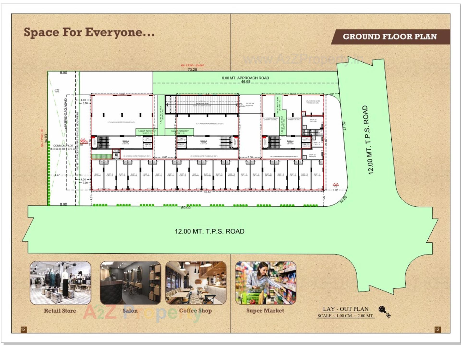 Layout of real estate project Pelican Heights located at Vinzol, Ahmedabad, Gujarat