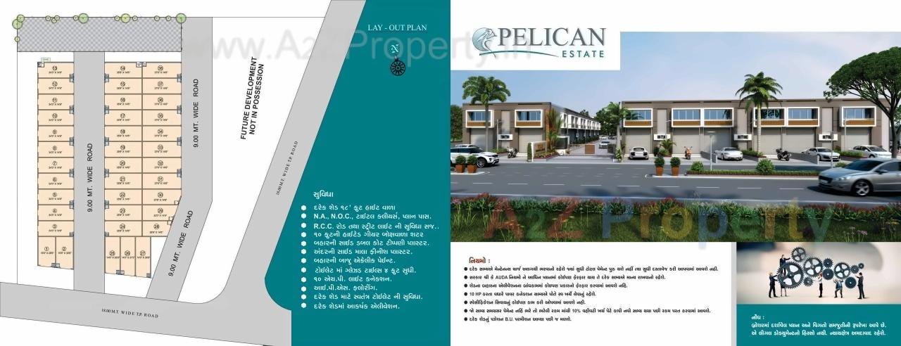Layout of real estate project Pelican Ind  Estate located at Kathwada, Ahmedabad, Gujarat
