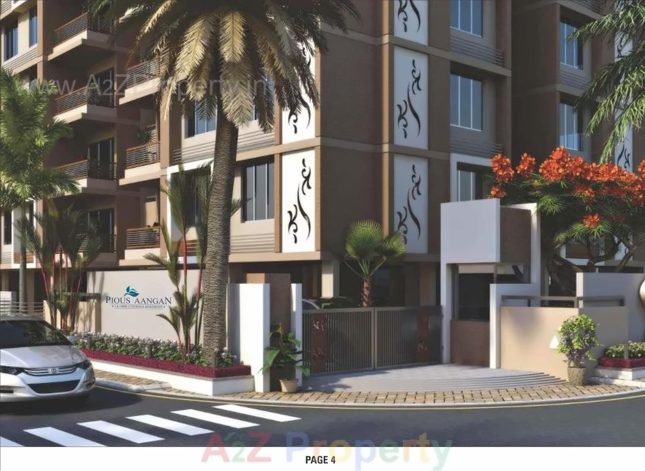3D Elevation of real estate project Pious Aangan located at Chandkheda, Ahmedabad, Gujarat