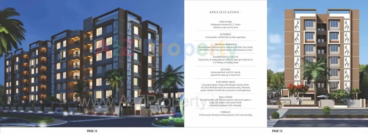 3D Elevation of real estate project Pious Aangan located at Chandkheda, Ahmedabad, Gujarat