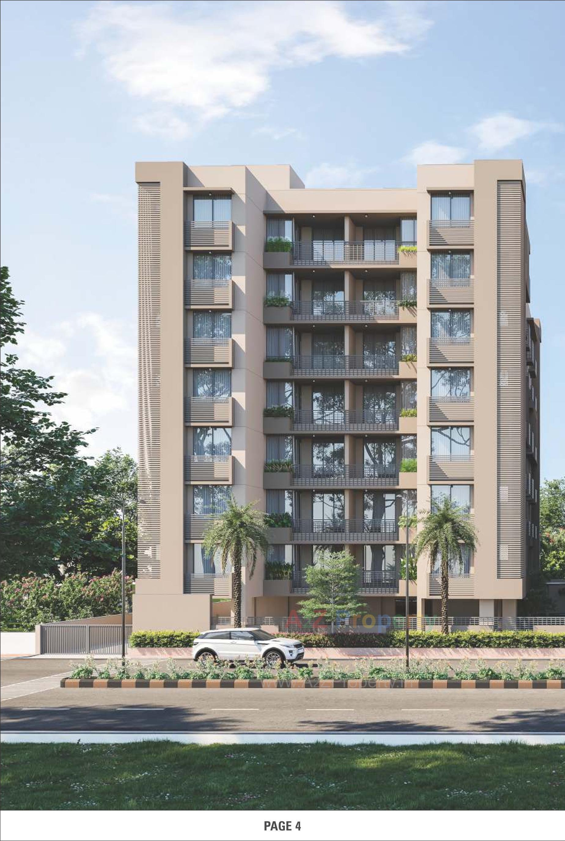 3D Elevation of real estate project Pious Parisar located at Chandkheda, Ahmedabad, Gujarat